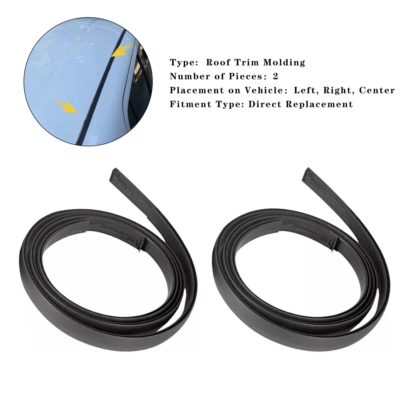 2008-2015 Scion XB 2 pezzi Mormature per tetto Central e di destra Guffia con contorno centrale di destra