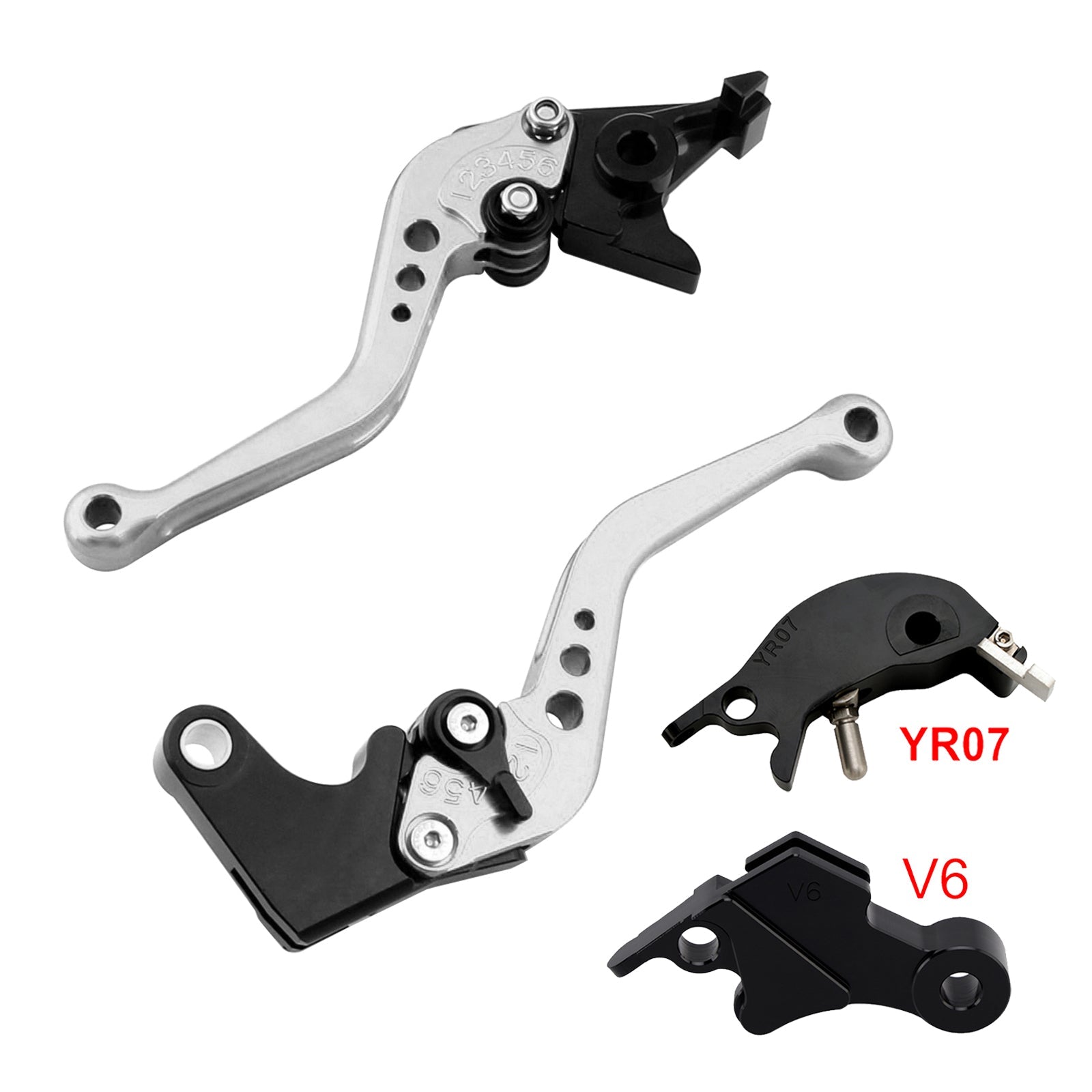 Nouveau levier de frein et d'embrayage court compatible avec YAMAHA XSR900 XSR900GP MT-09 MT-09SP 24-25