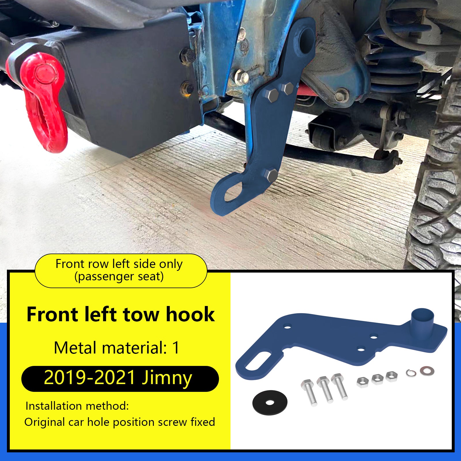 Left Front Towing Hitch Trailer Hitch Pour Suzuki Jimny JB64W JB74 2019-2023