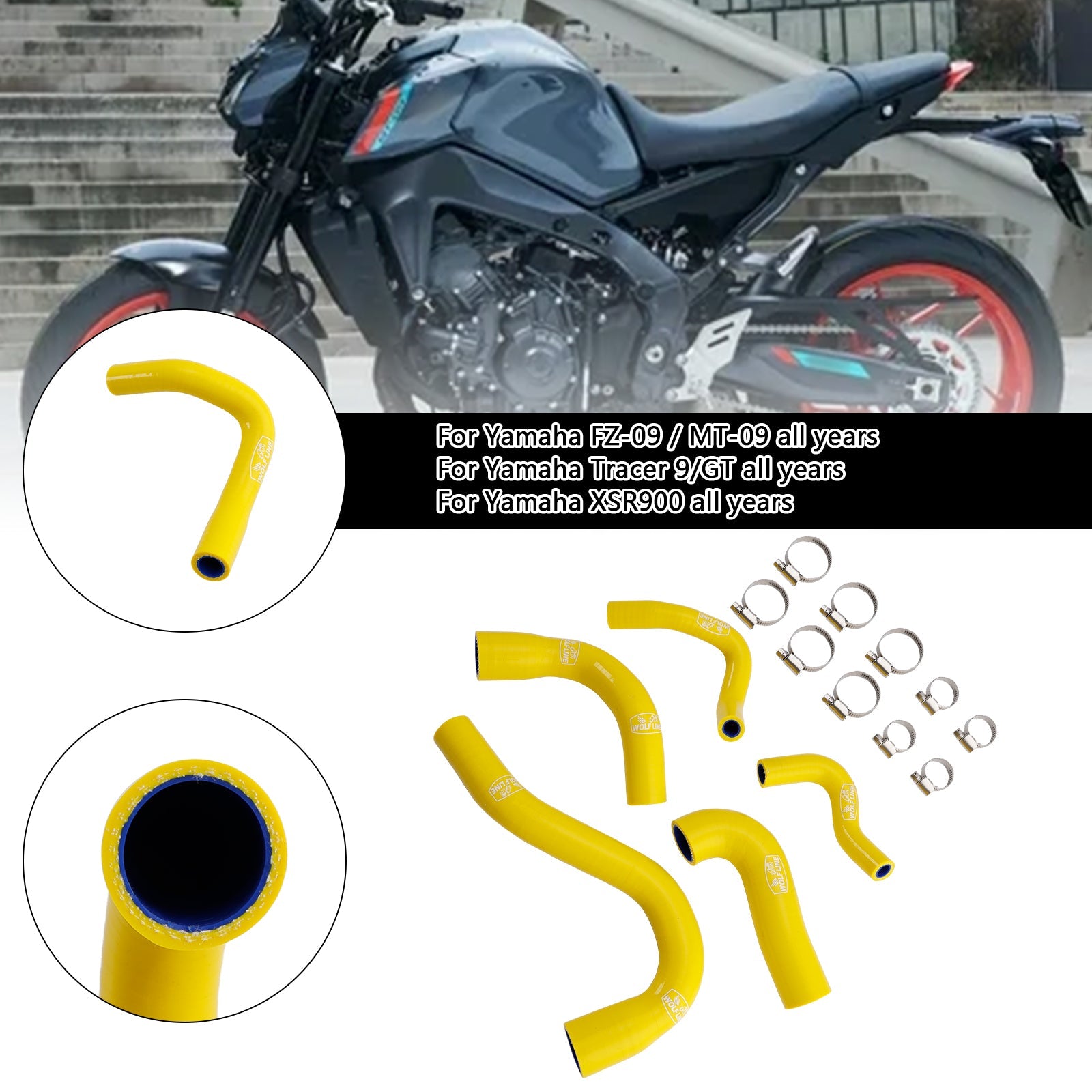 Líquido de enfriamiento de silicona para Yamaha MT-09 XSR900 Tracer 9/GT cada año