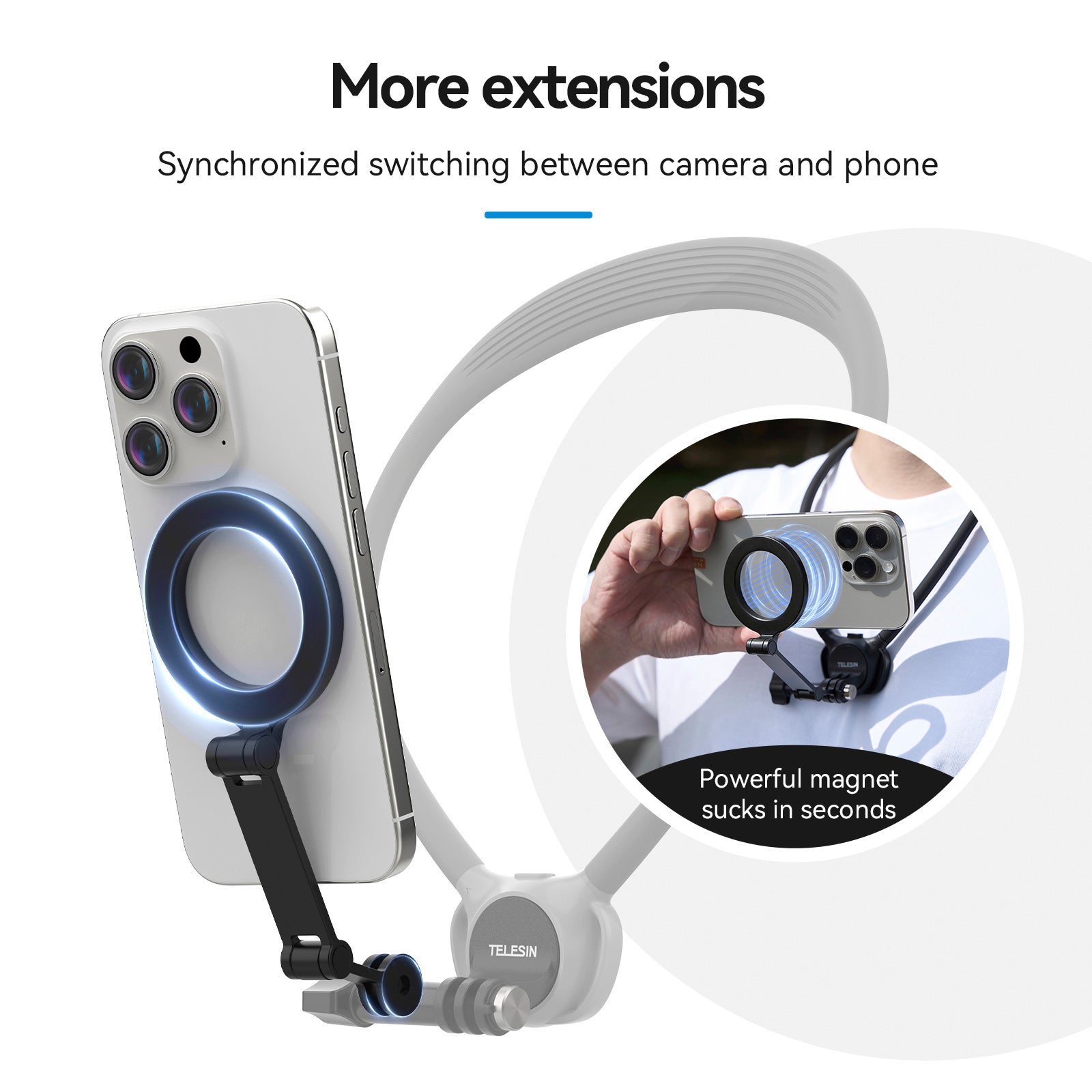 Magneettinen kaulatuki 2 in 1 Ilmatyynyn ja kaulan tuella SE2.0 -kameralle