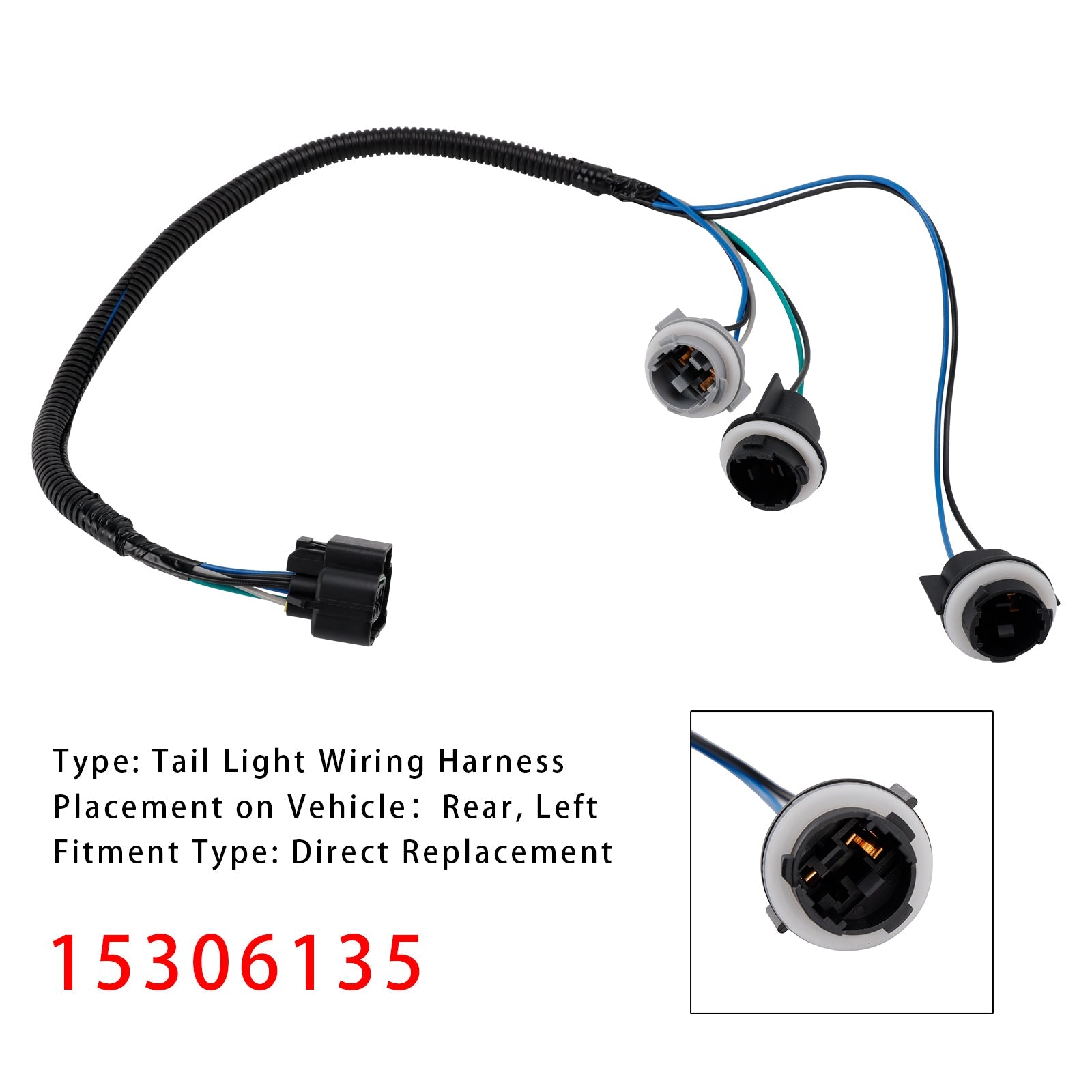 Kabelski snop leve zadnje luči 15306135 za Suburban 1500 2500 Tahoe Yukon XL 1500 2500 2000-2006