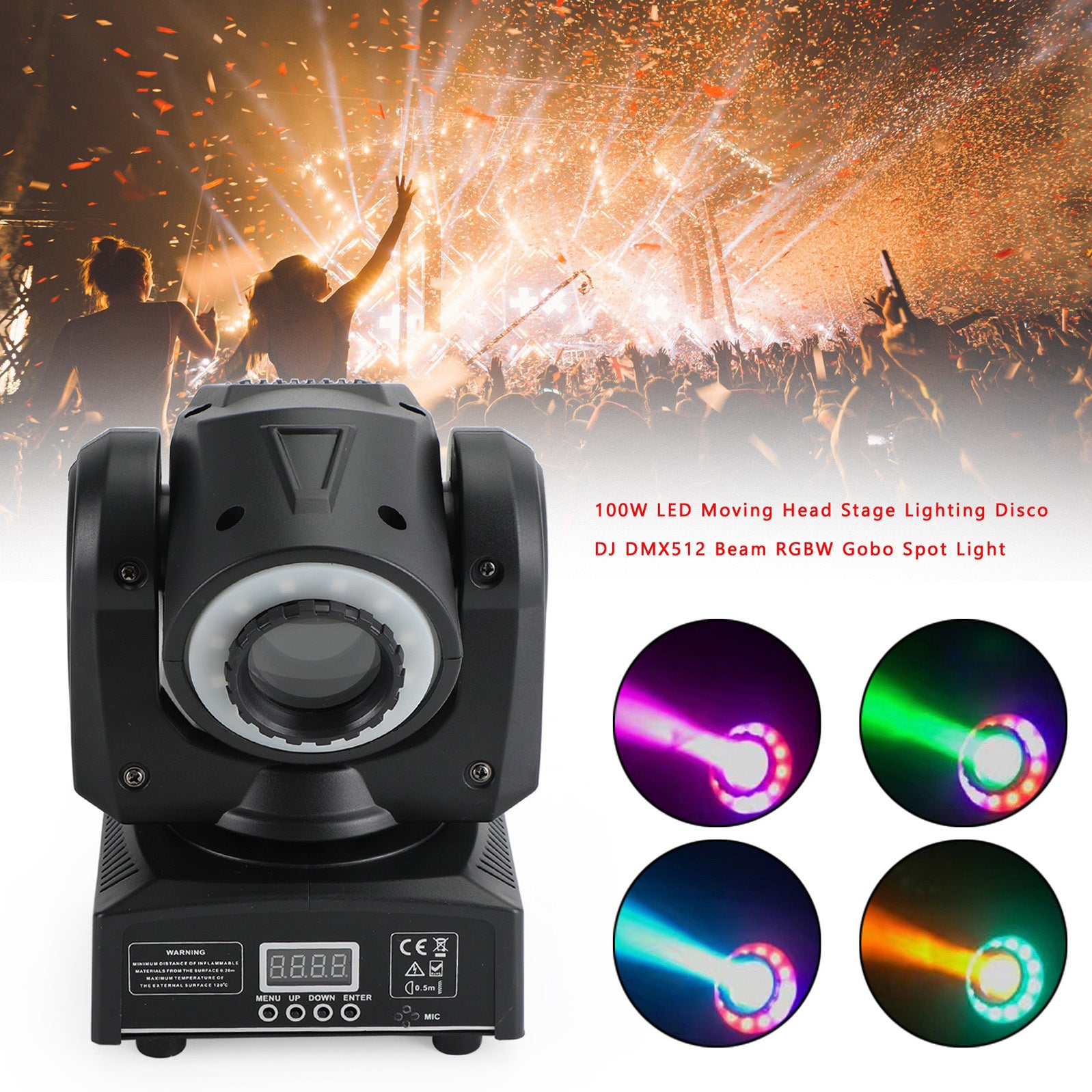 100W LED Moving Head Podiumverlichting Disco DJ DMX512 RGBW Gobo Spot Light