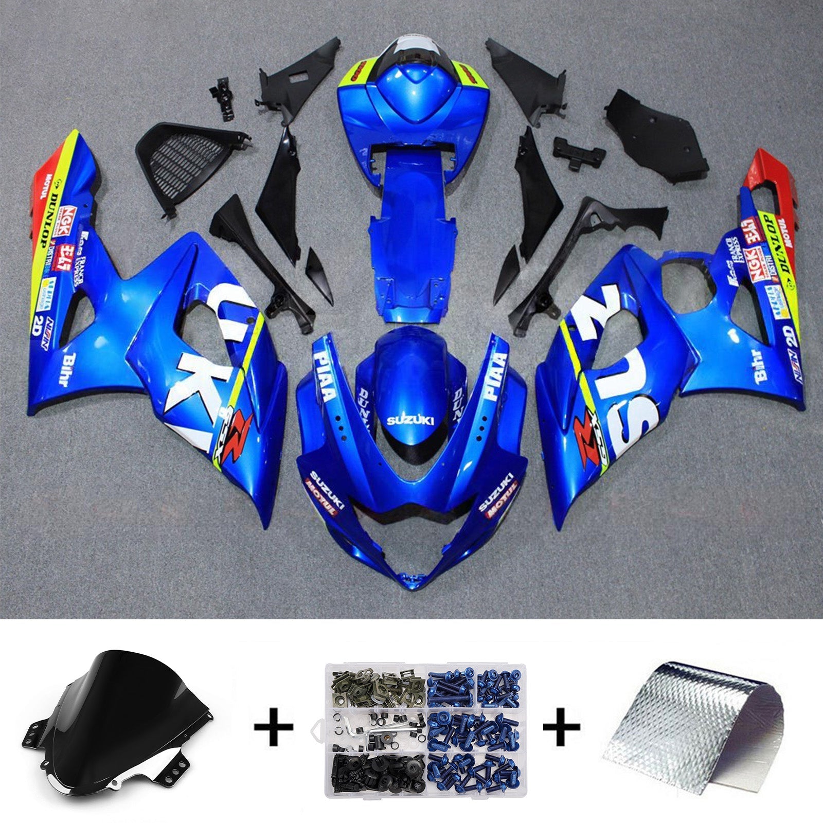 Kit de carénage injecté en plastique ABS pour Suzuki GSXR1000 2005-2006 K5