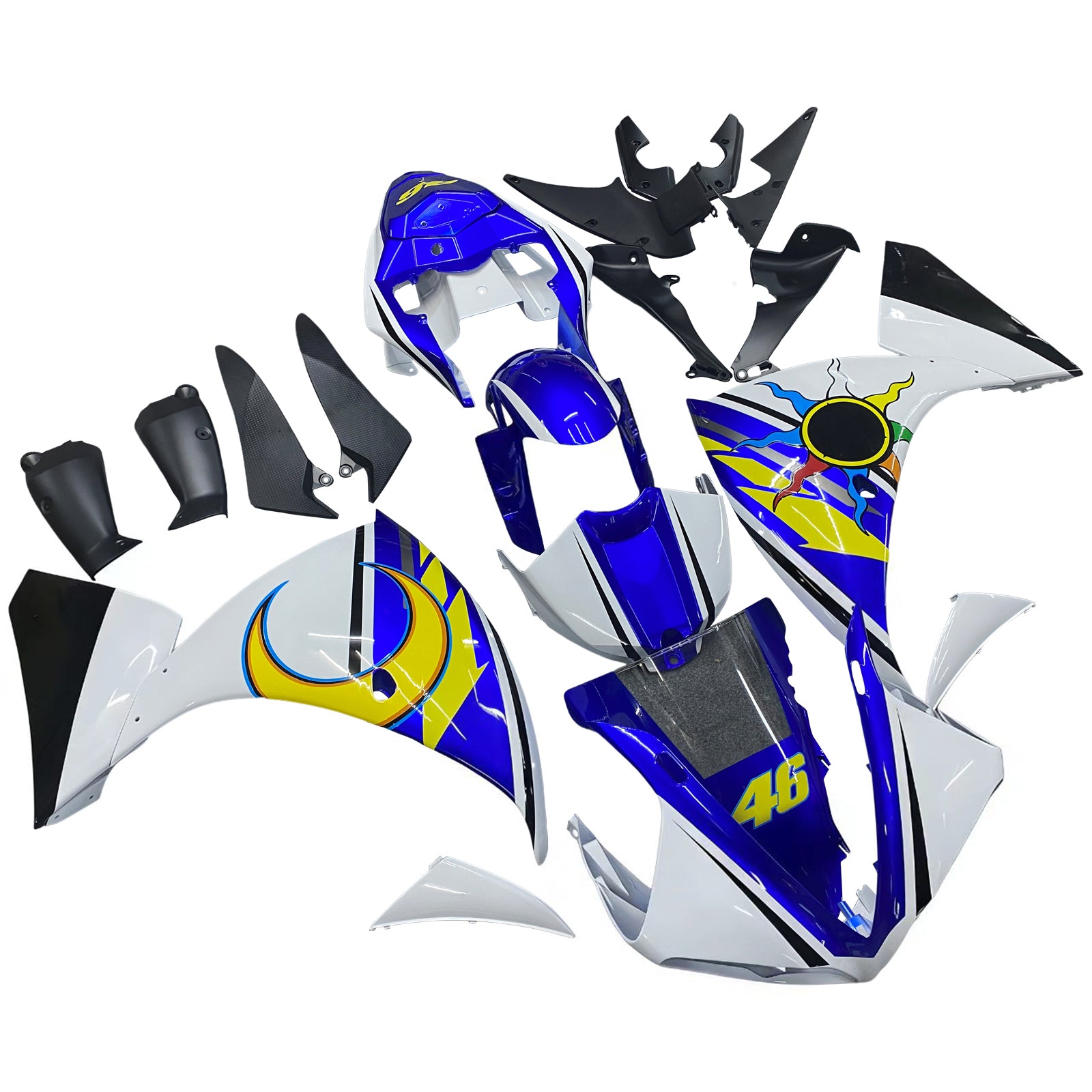 Kit de carénage en plastique ABS injecté compatible avec Yamaha YZF-R1 2009-2011