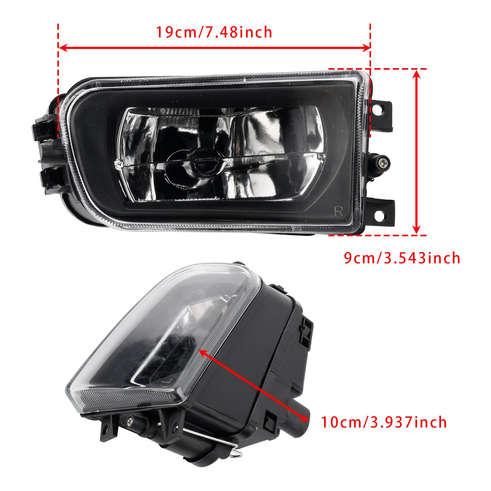 Paire de coques de phares antibrouillard pour pare-chocs avant, pour BMW E39 Série 5 (1995-1998)