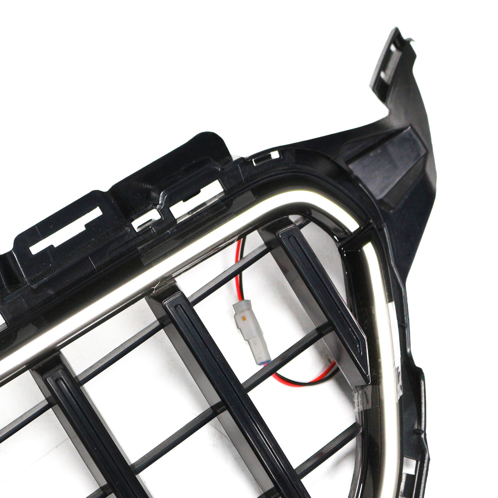 Griglia paraurti anteriore a LED nera per Mercedes W205 C250 C300 2015-2021