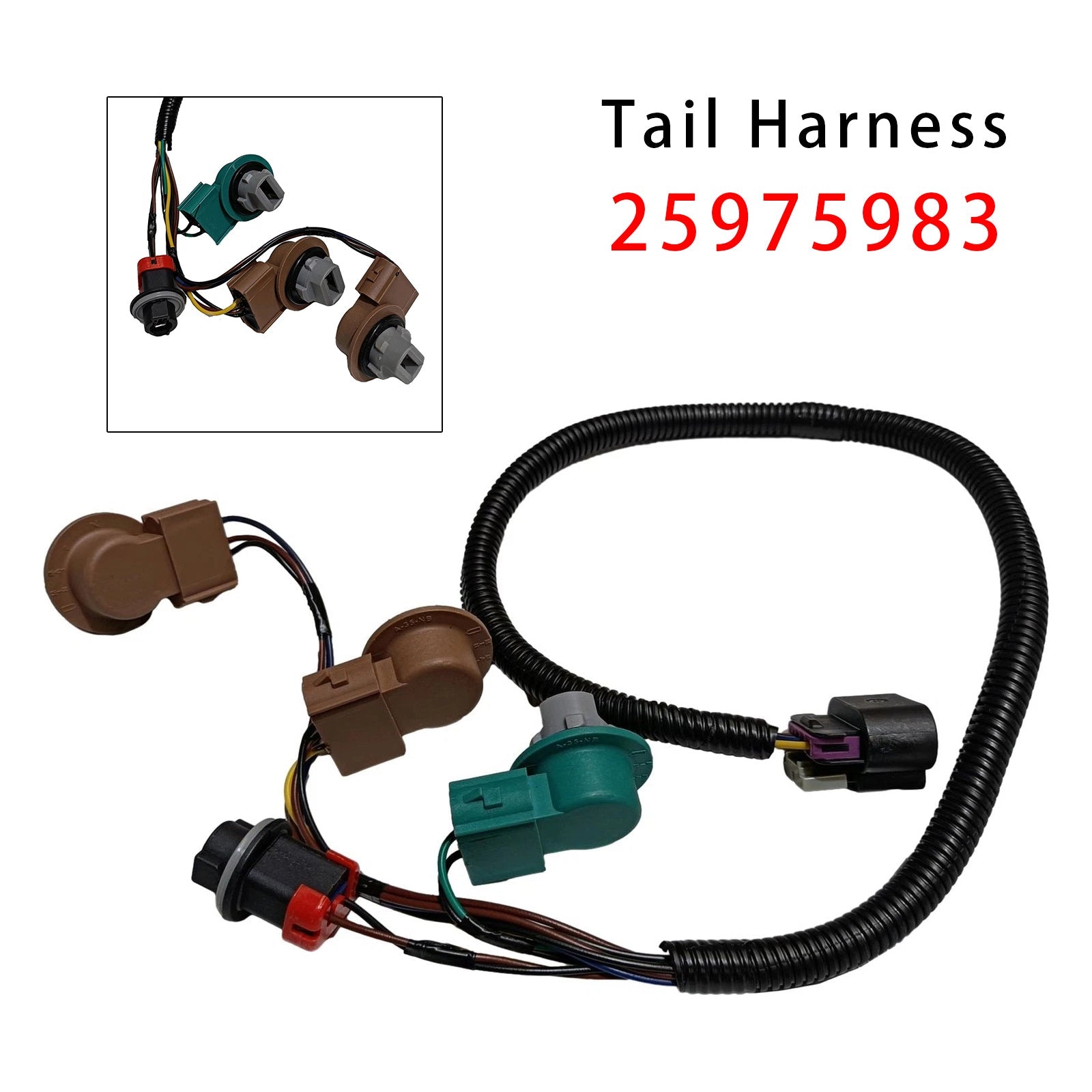 Faisceau de câblage de feu arrière 25975983 pour GMC Yukon XL 1500 2500 2007-2014
