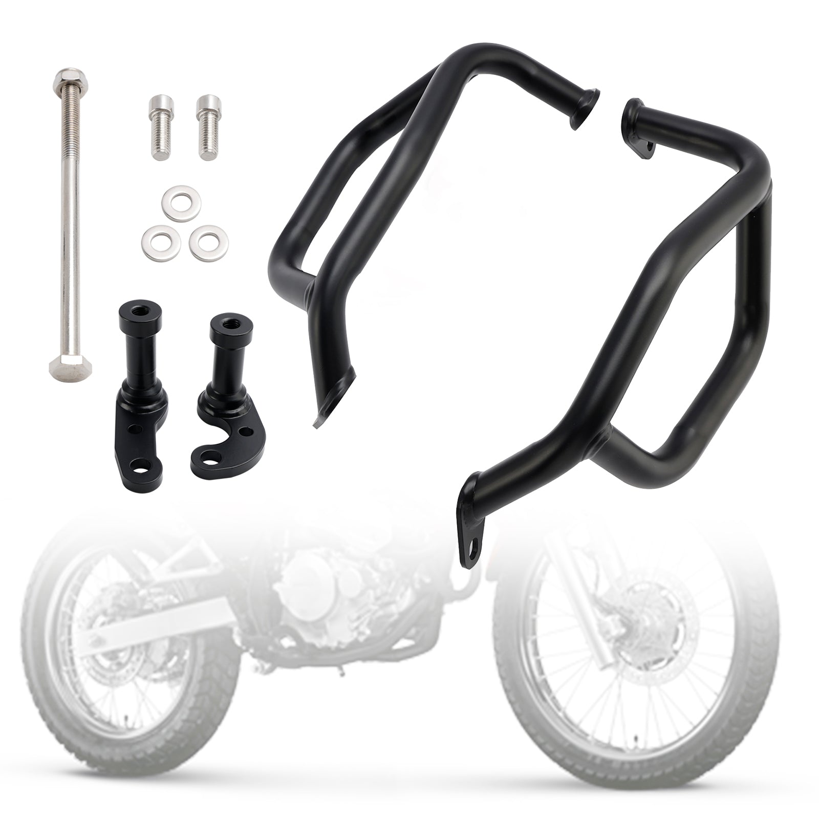 Cadre de protection de moteur Honda NX500 2024, barre de protection inférieure argentée