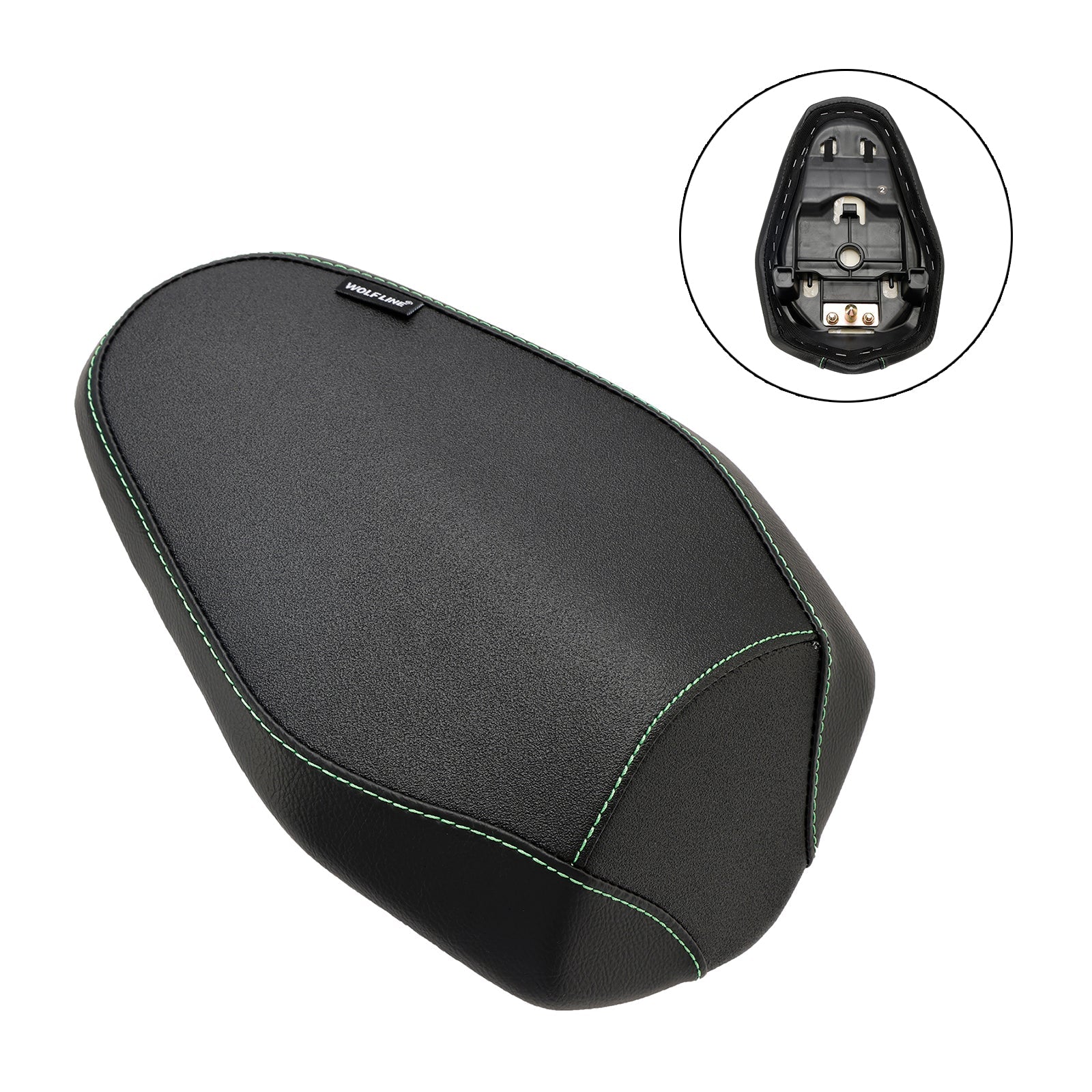 Cojín de asiento de pasajero trasero negro plano para Kawasaki ZX-4R 2023