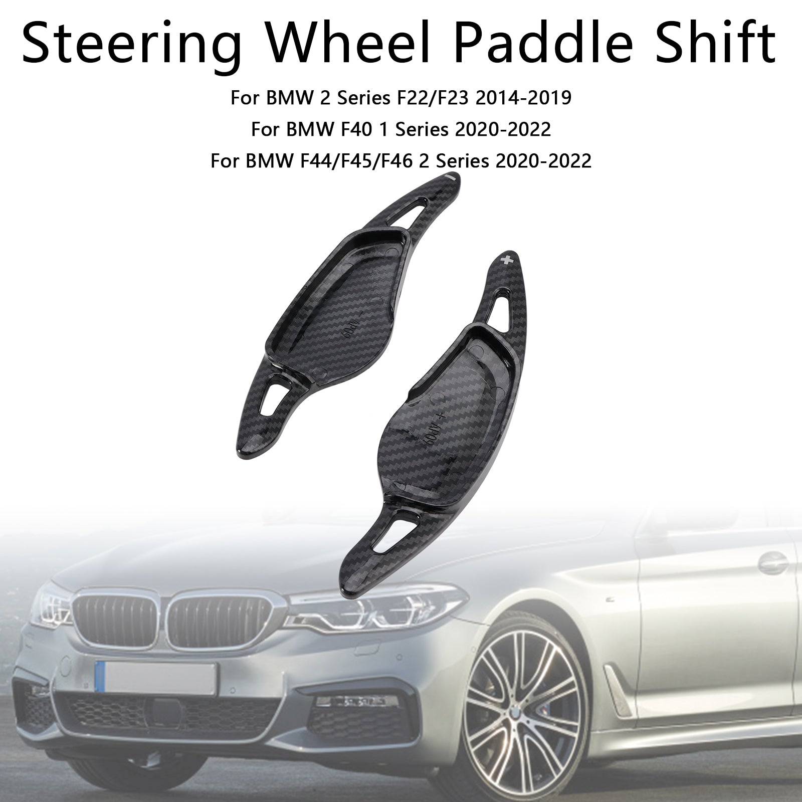 Pallet di velocità sull'aspetto del carbonio del volante per BMW 3, 4, 5, G20, G22, G30 2018+