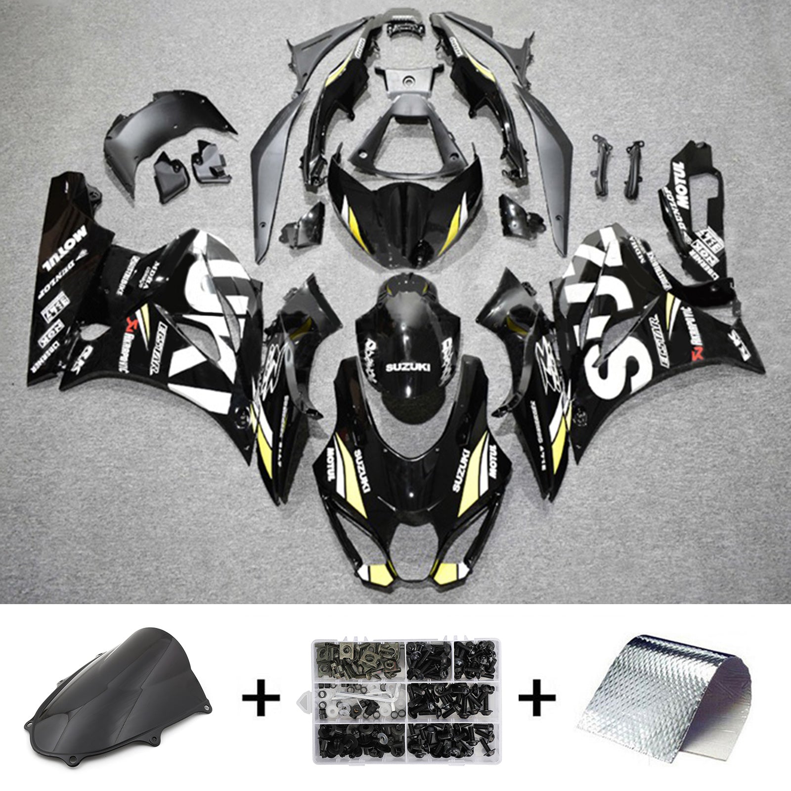Kit di carenatura iniezione ABS di plastica per Suzuki GSXR1000 2017-2024 K17