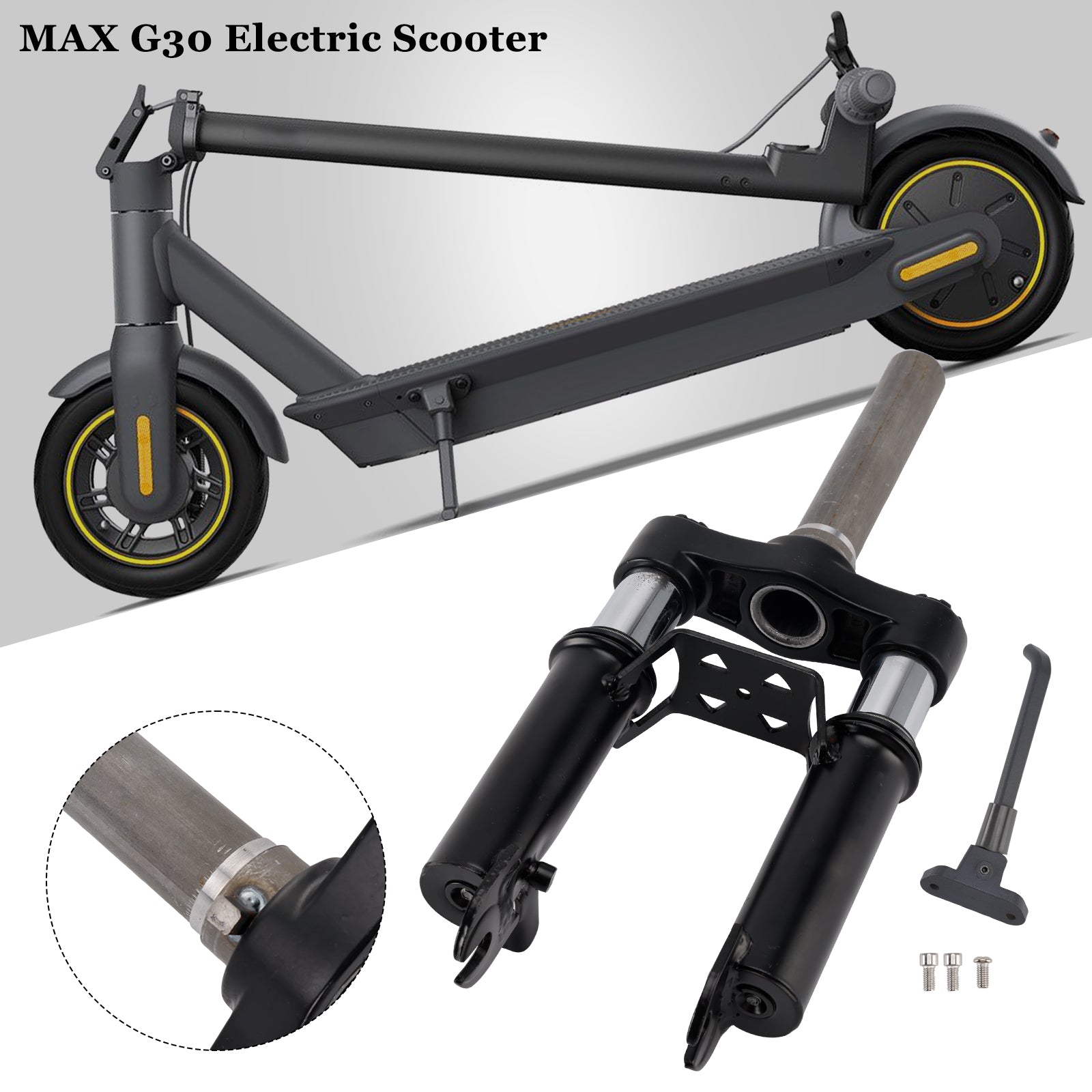 Vorkschokdemper met voetsteun voor Ninebot Max G30 scooter