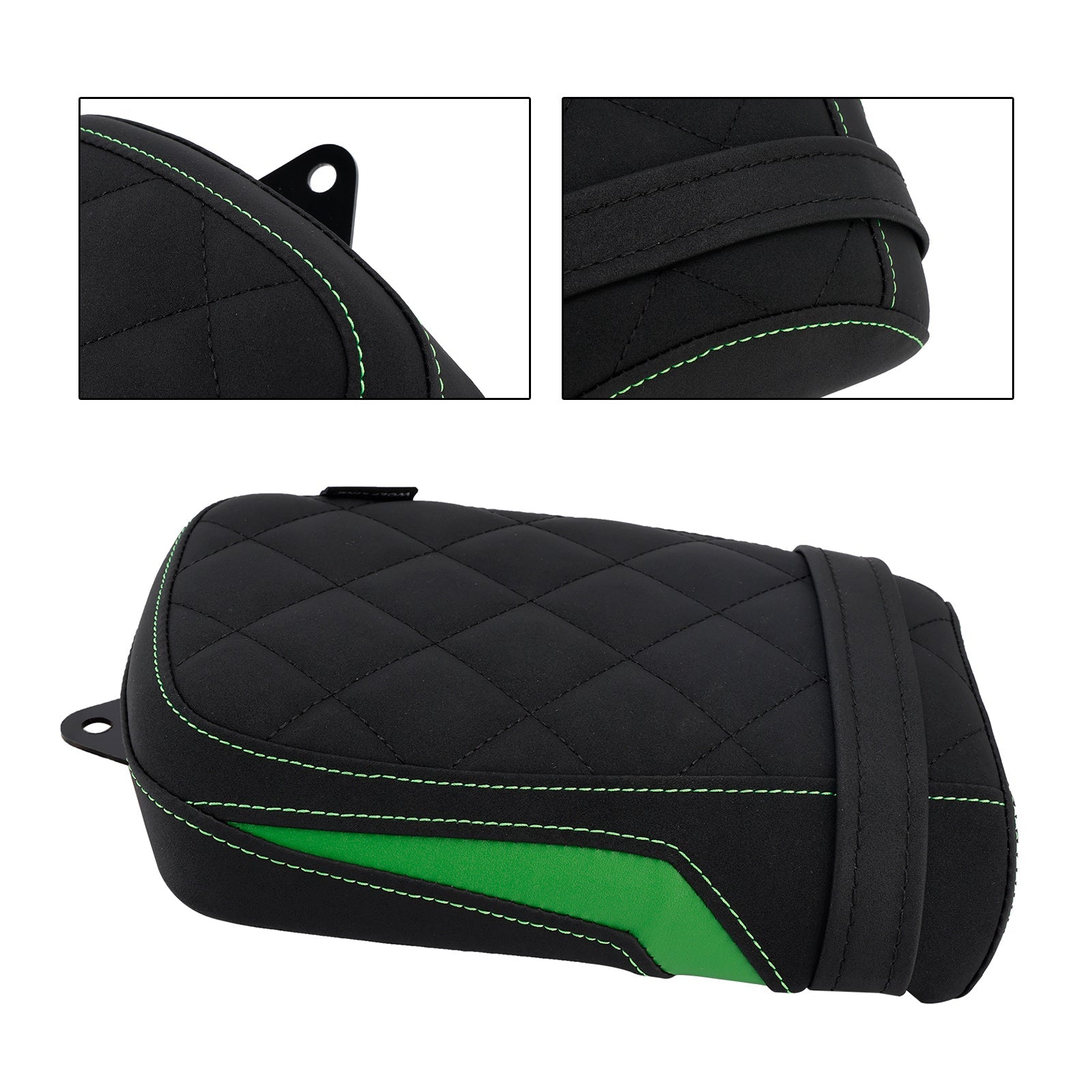 Coussin de selle passager arrière plat en polyuréthane noir pour Kawasaki Eliminator 500 (2024-2025).