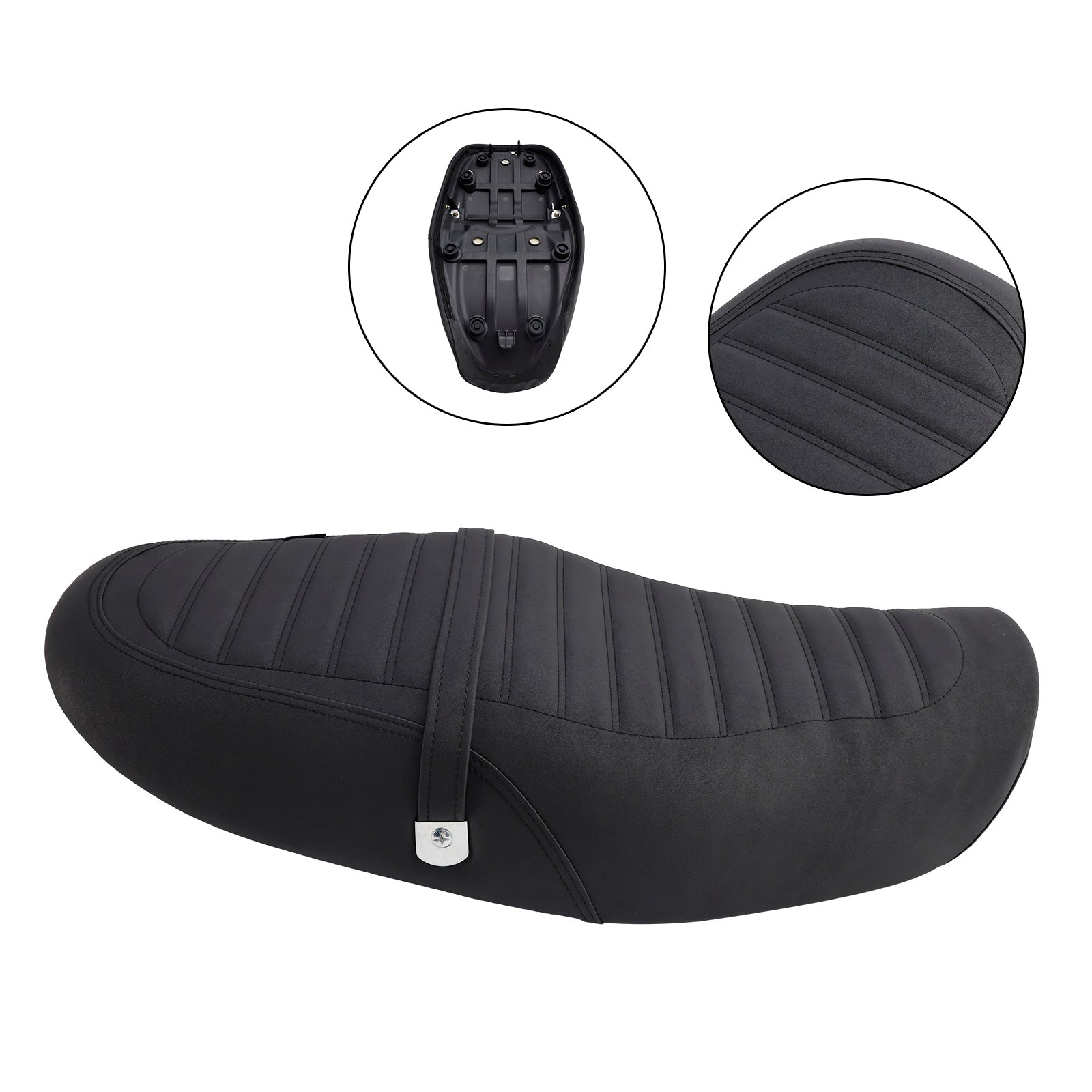 Bestuurder en voor/achter passagiersstoel Zwart voor Kawasaki Z900R 2018-2024