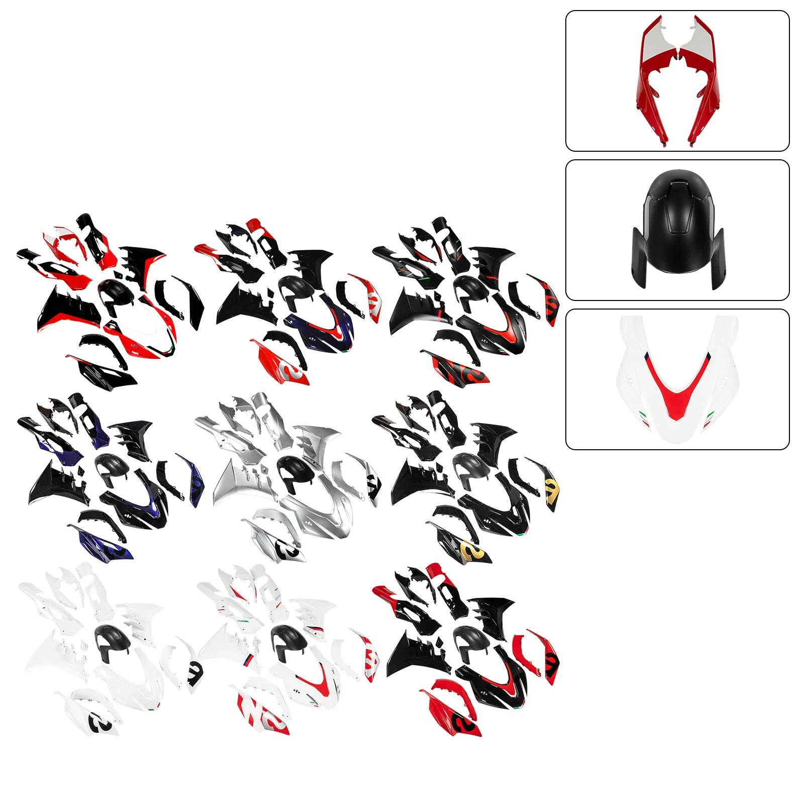 Komplet zaščitnih oblog iz ABS plastike za brizganje za Aprilia RSV4 2021-2024