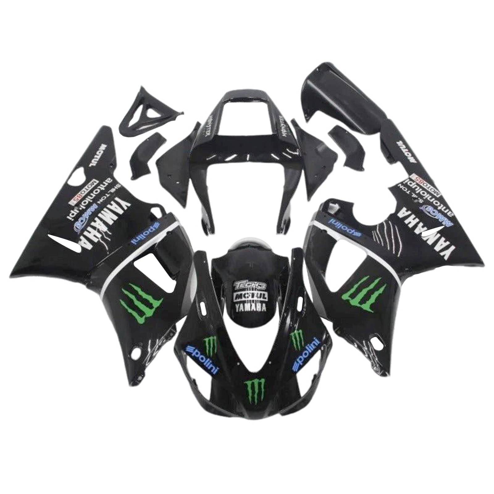 1998-1999 Yamaha YZF-R1 Kit de carenado de inyección Carrocería de plástico ABS