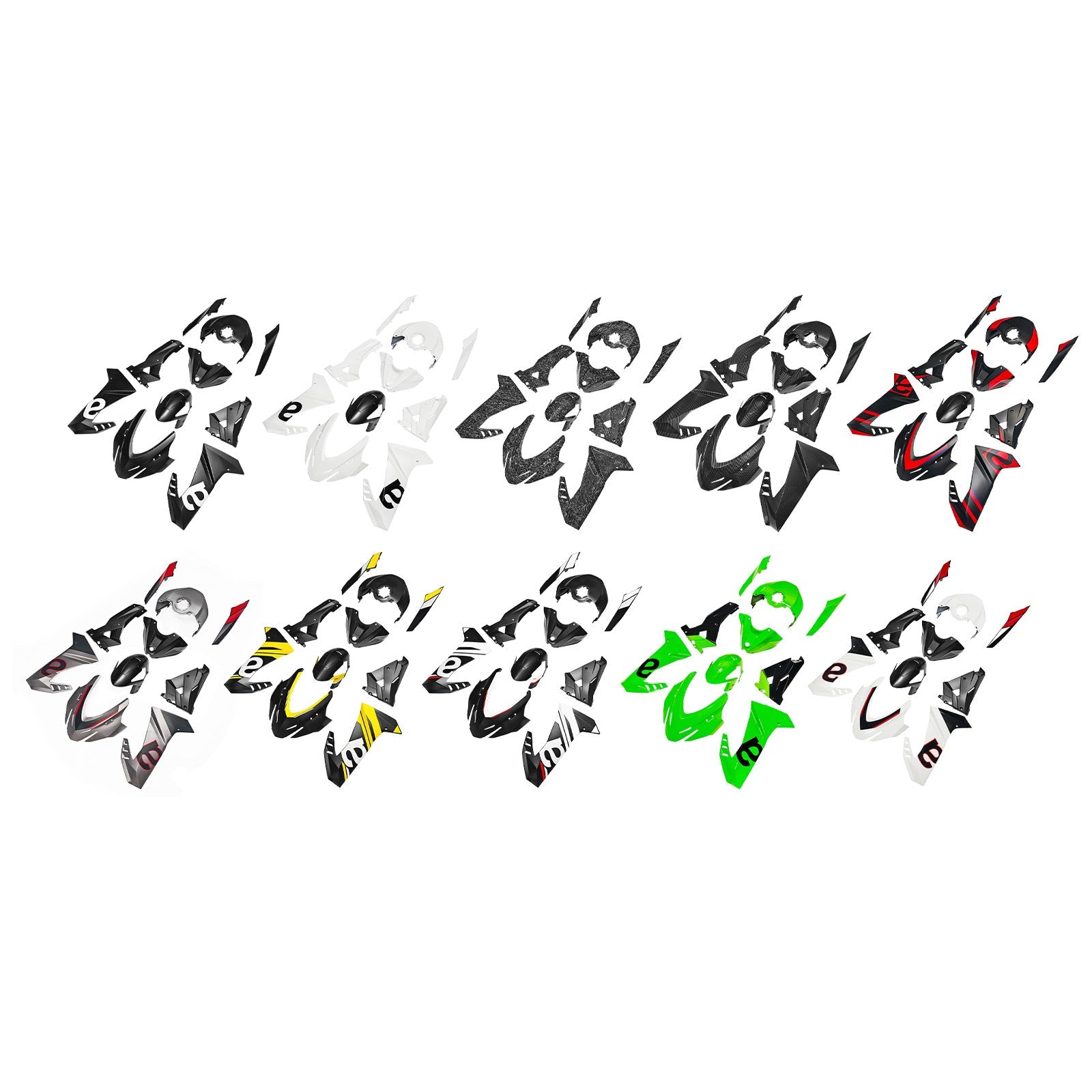 ABS-muovinen korisarja, joka on injektoitu Aprilia RS457 2024-2025