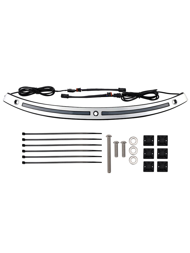 Garniture de pare-brise avec clignotants à LED pour Touring Electra Glide Street Glide Ultra Limited 2014+