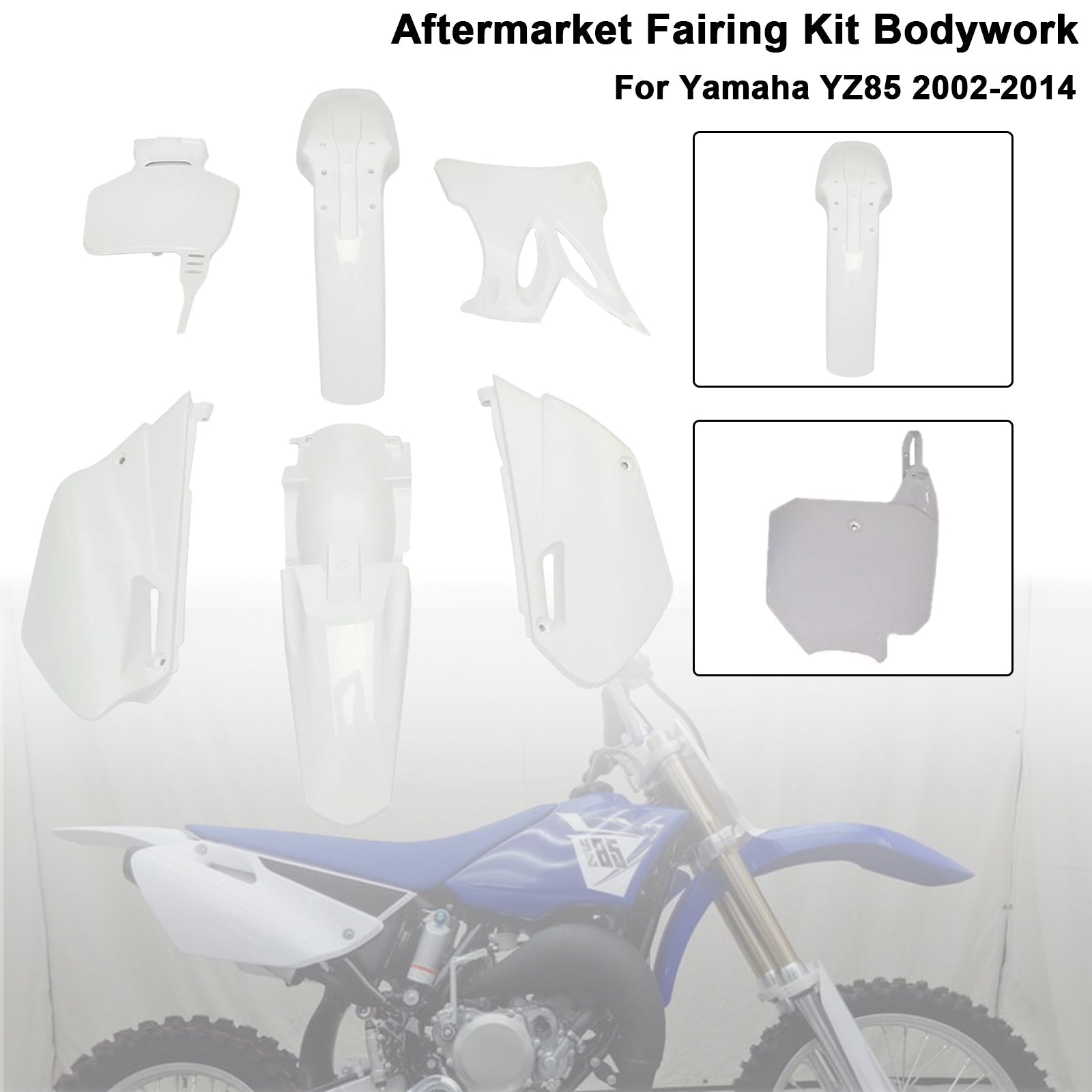 Kit de carénage de garde-boue en plastique pour Yamaha YZ85 2002-2014