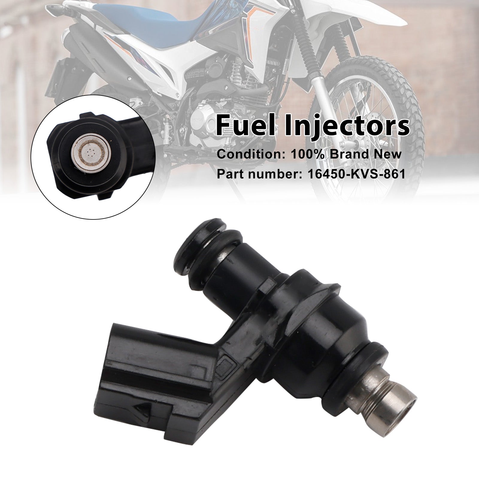 Inyectores de combustible 16450-KVS-861 para Honda TITAN150 /NXR 2011-2013/NXR150/NXR160BROS