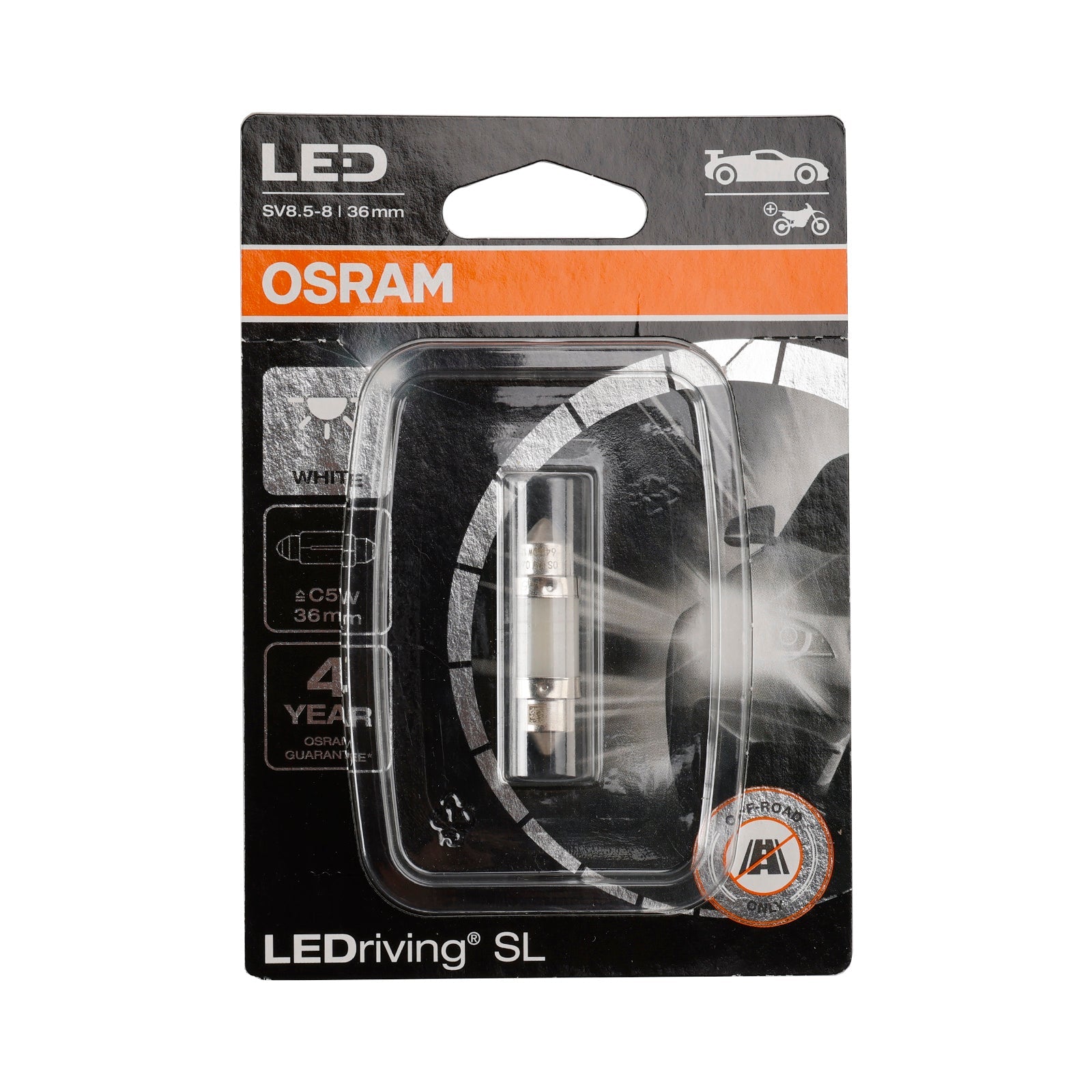 Ledriving SL C5W 6418DWP 36 mm 12 V 0.6 W 6 000 K Lighthouse per Osram per Osram