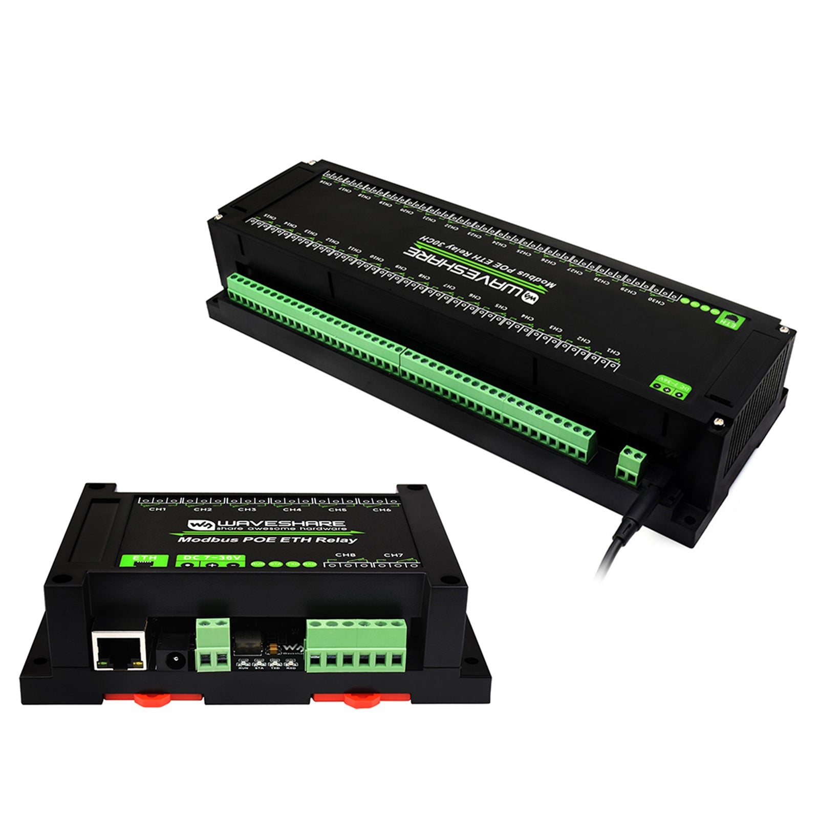 Module relais Ethernet 8/30 canaux Protocole Modbus TCP Communication Ethernet PoE