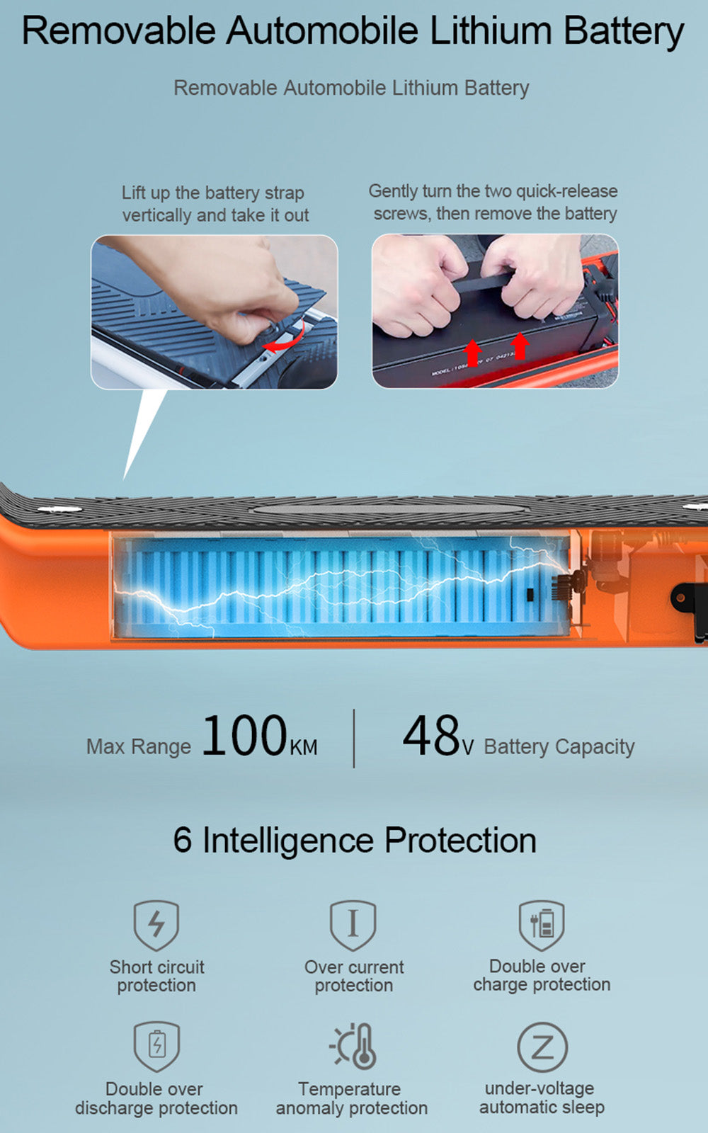 10-calowy składany skuter elektryczny o mocy 500 W i zasięgu 70 KM 40 km/h dla dorosłych dojeżdżających do pracy w mieście