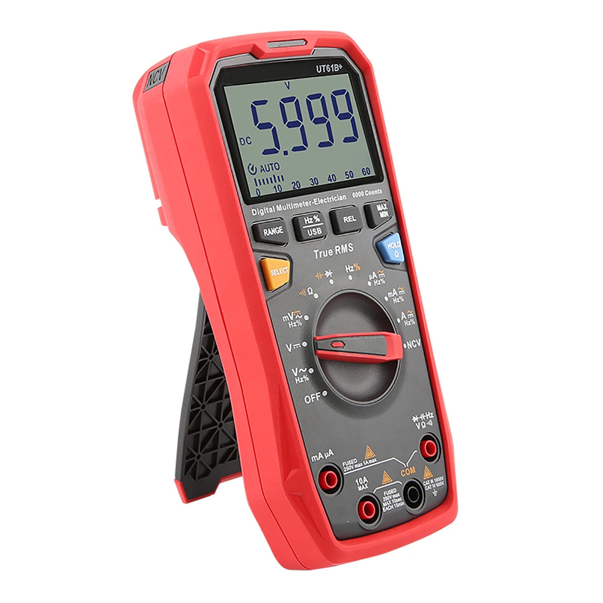 UT61B+ digitale multimeter: AC/DC-spannings-, stroom-, weerstands- en capaciteitstester