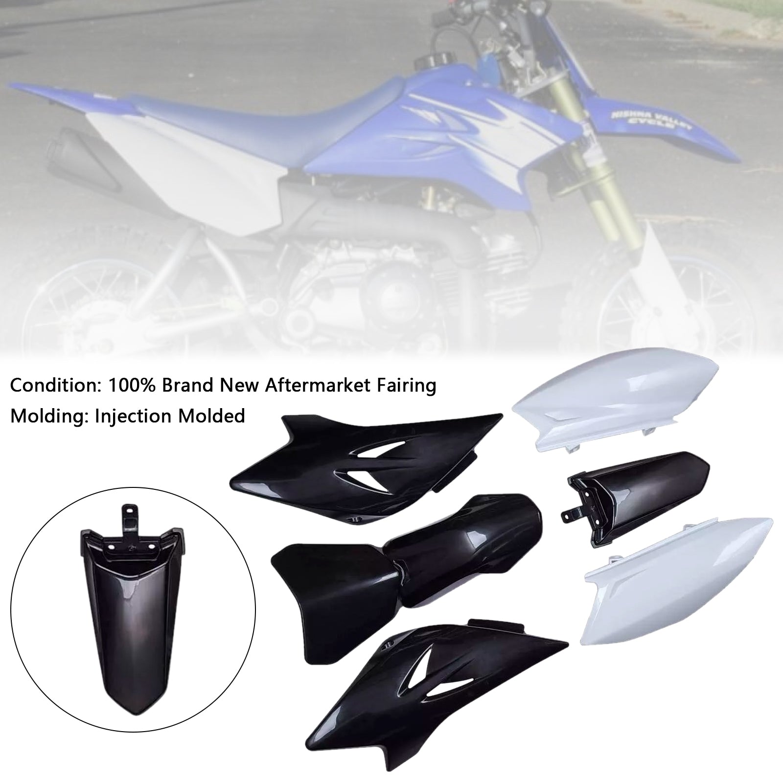 Kit per il corpo in plastica per carenatura di fango anteriore e posteriore per Yamaha TTR50 2006-2021