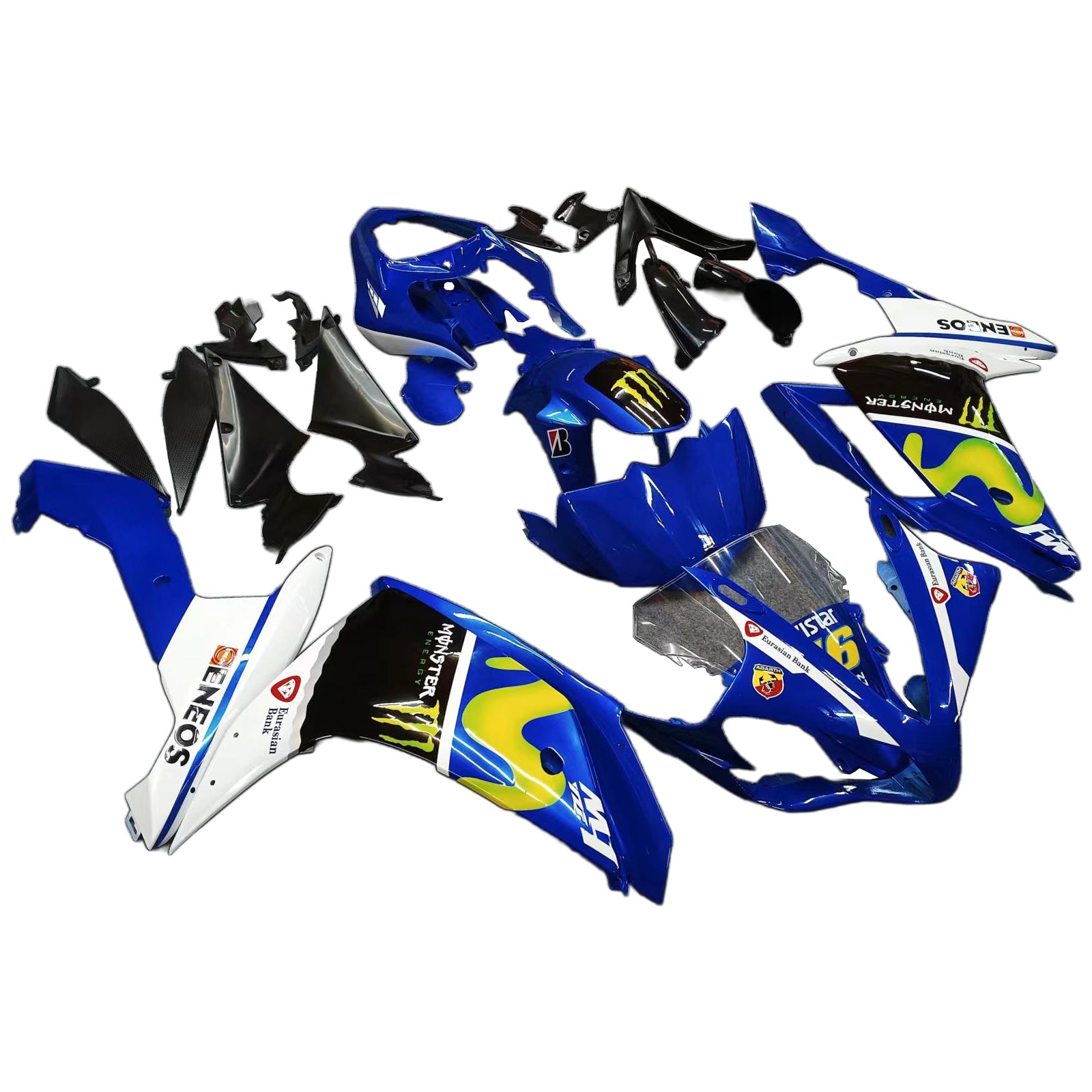 Injektiotapapakkaus Konttien muovinen abs sopii Yamaha YZF-R1 2007-2008