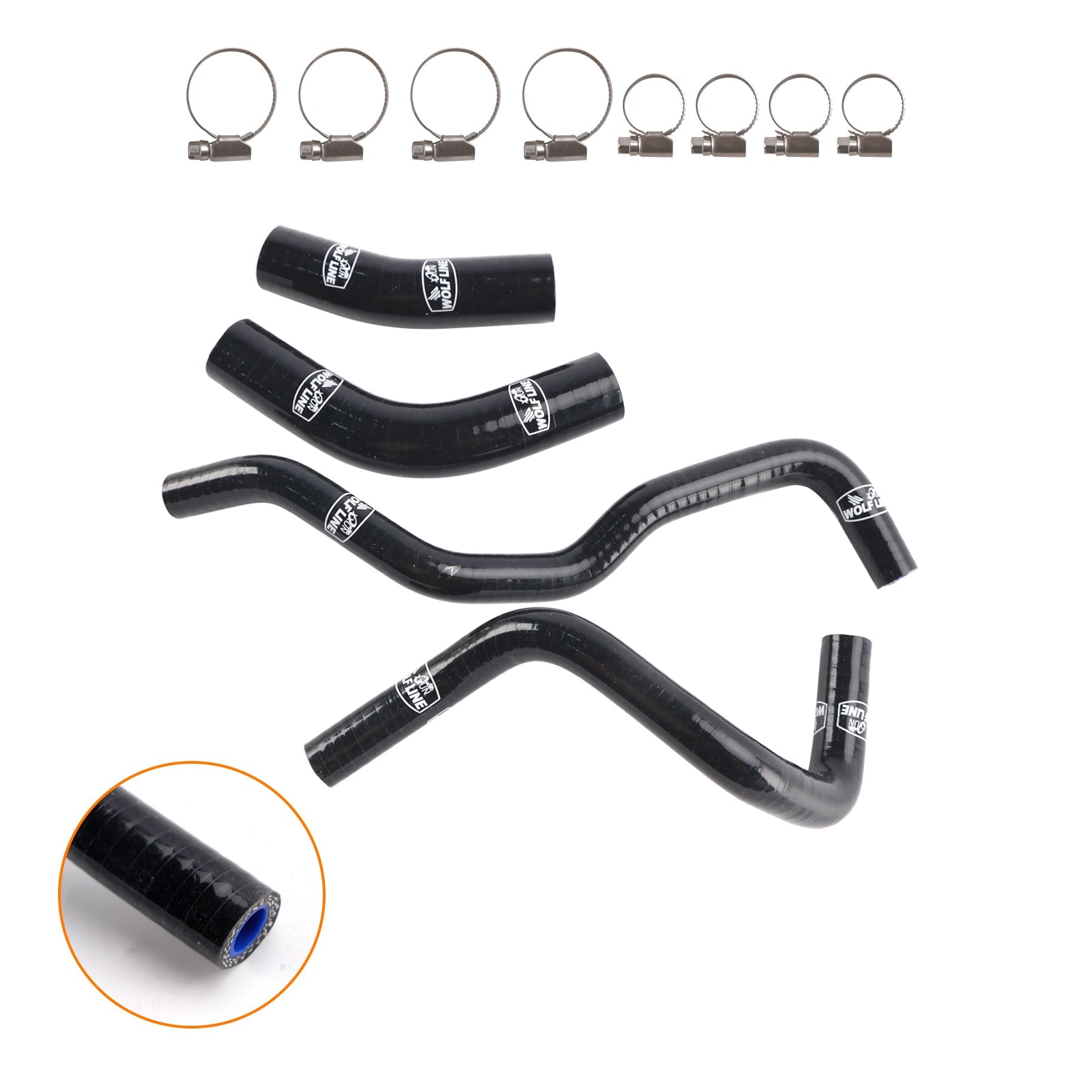 Siliconen koelslangset voor radiator Yamaha Tenere 700 2019-2024