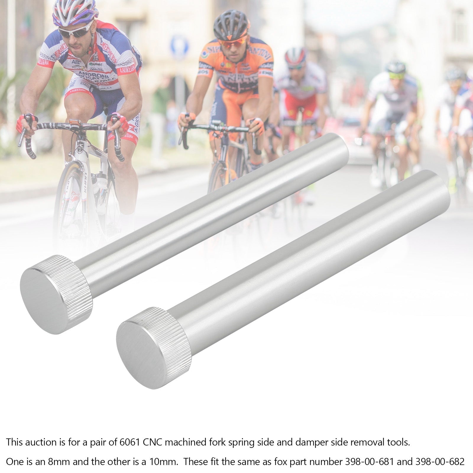 Herramienta de extracción lateral de resorte y amortiguador para horquilla Fox - Clon de 398-00-681 y 398-00-682