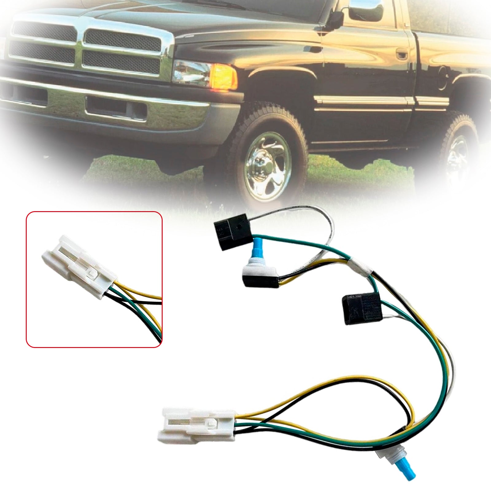 Cableado de luz de mapa de consola superior con interruptores para Dodge Ram 2500 3500 1999-02