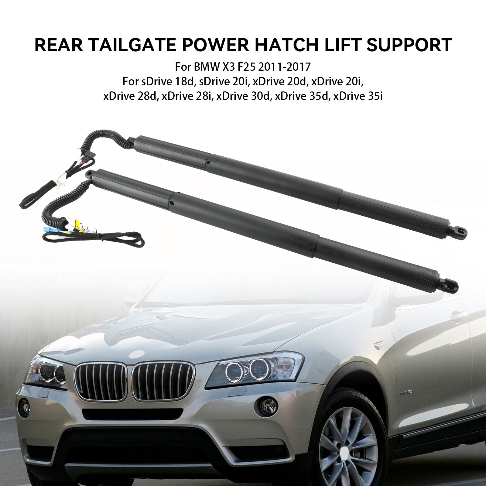 BMW X3 F25 2011-2017 2 pièces jambes de force de hayon électrique gauche et droite gaz 51247232003