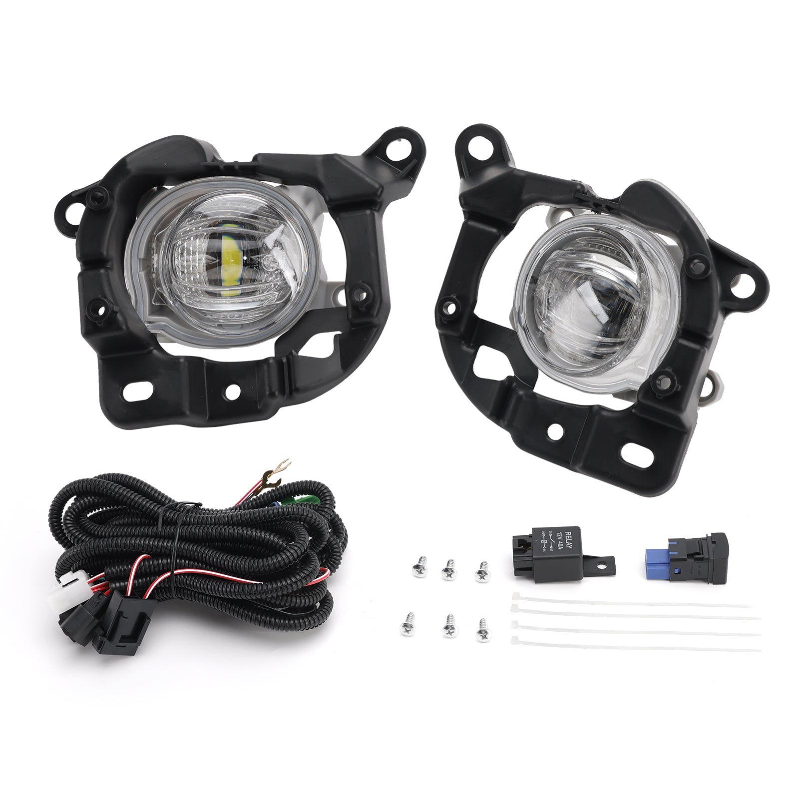 Feux antibrouillard à LED avec interrupteur pour pare-chocs (paire) pour Toyota Venza 2021-2024 (réf. TO1038271)