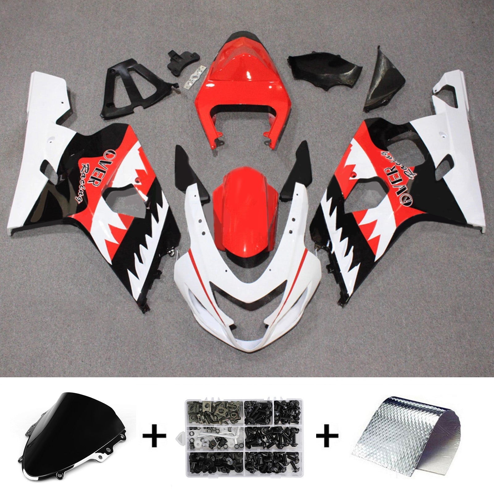 Komplet oklepa z vbrizgano ABS plastiko za Suzuki GSXR 600/750 2004-2005 K4