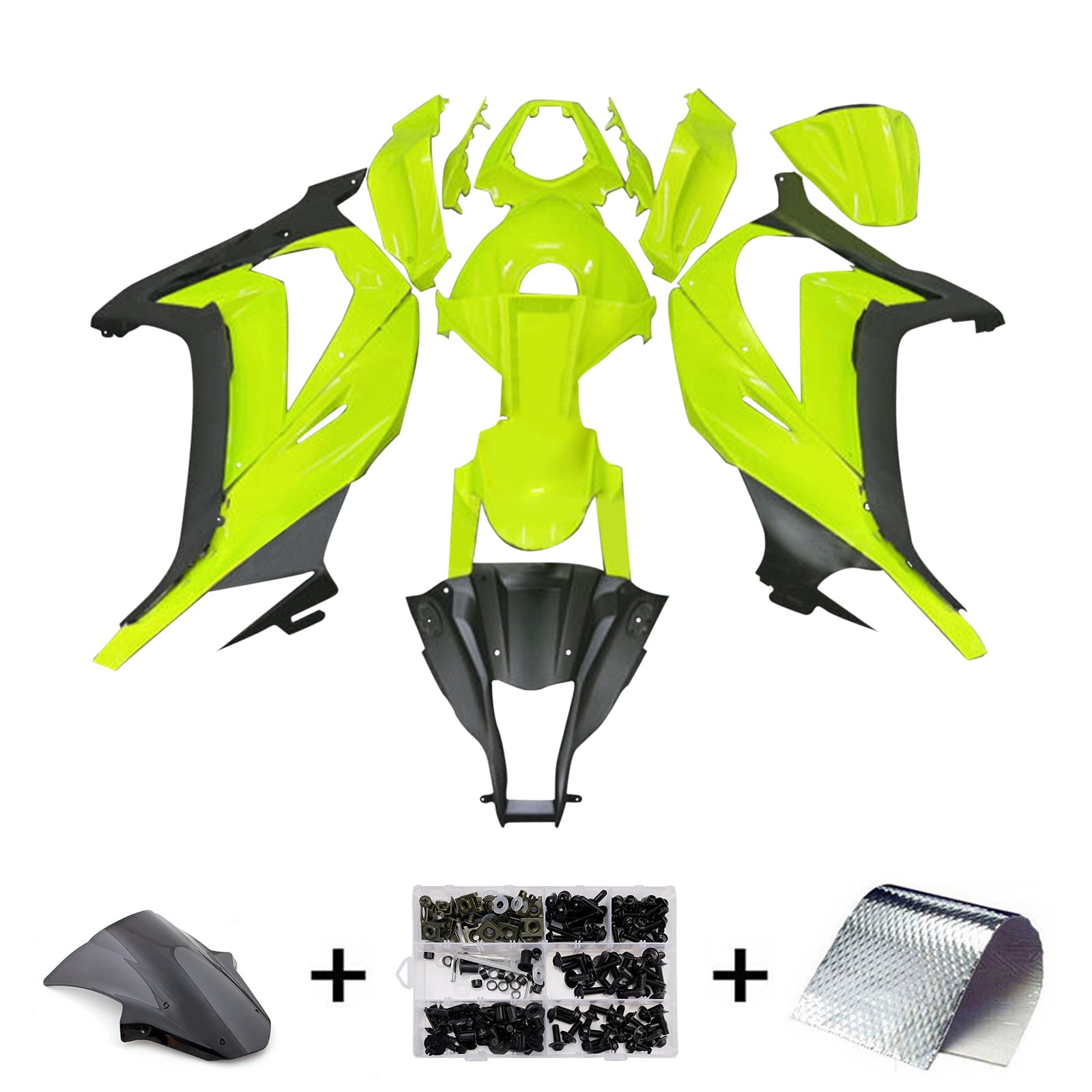 Kit de carénage par injection, carrosserie en plastique ABS pour Kawasaki ZX10R 2011-2015