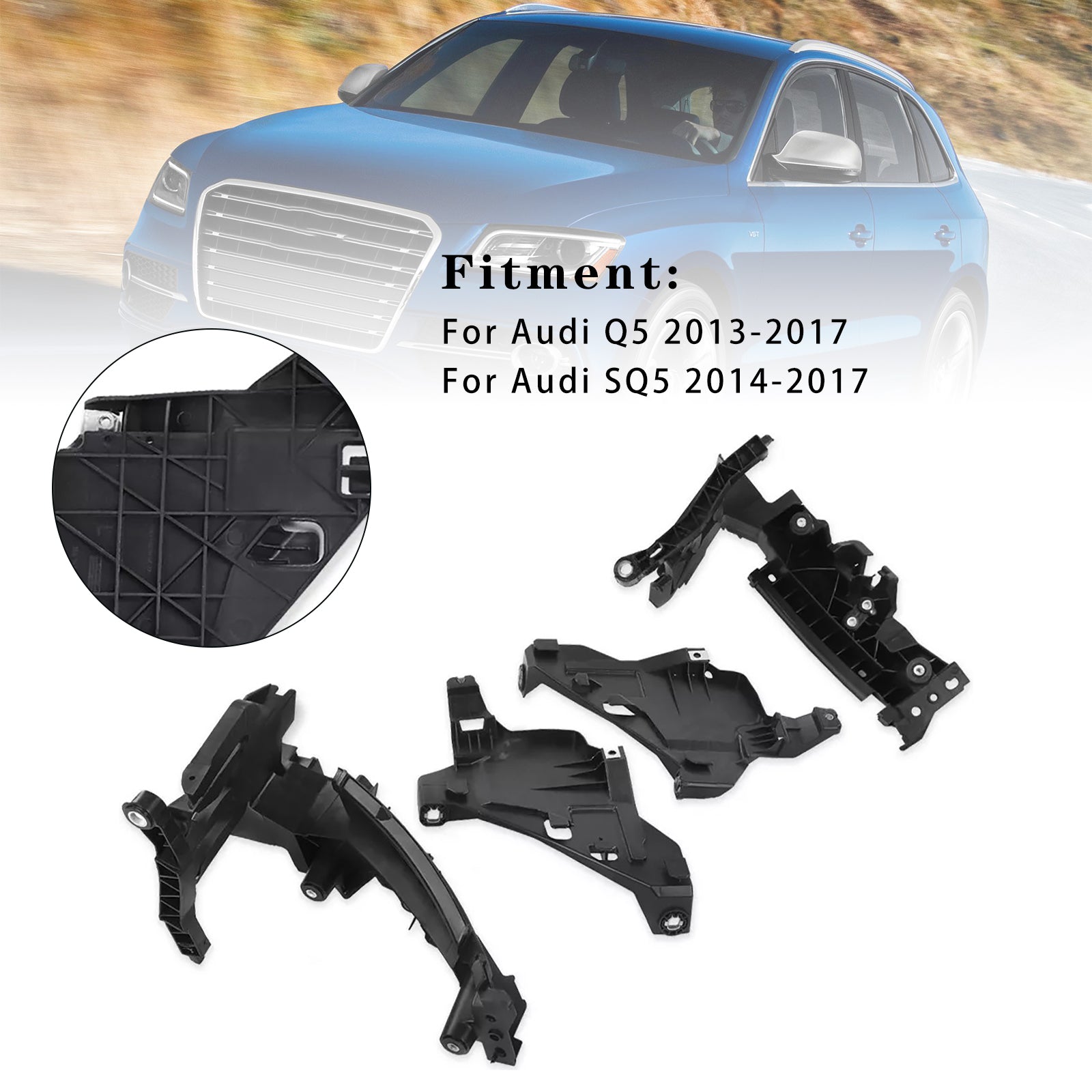 Plaque de support de montage de phare avant Audi Q5 2013-2017