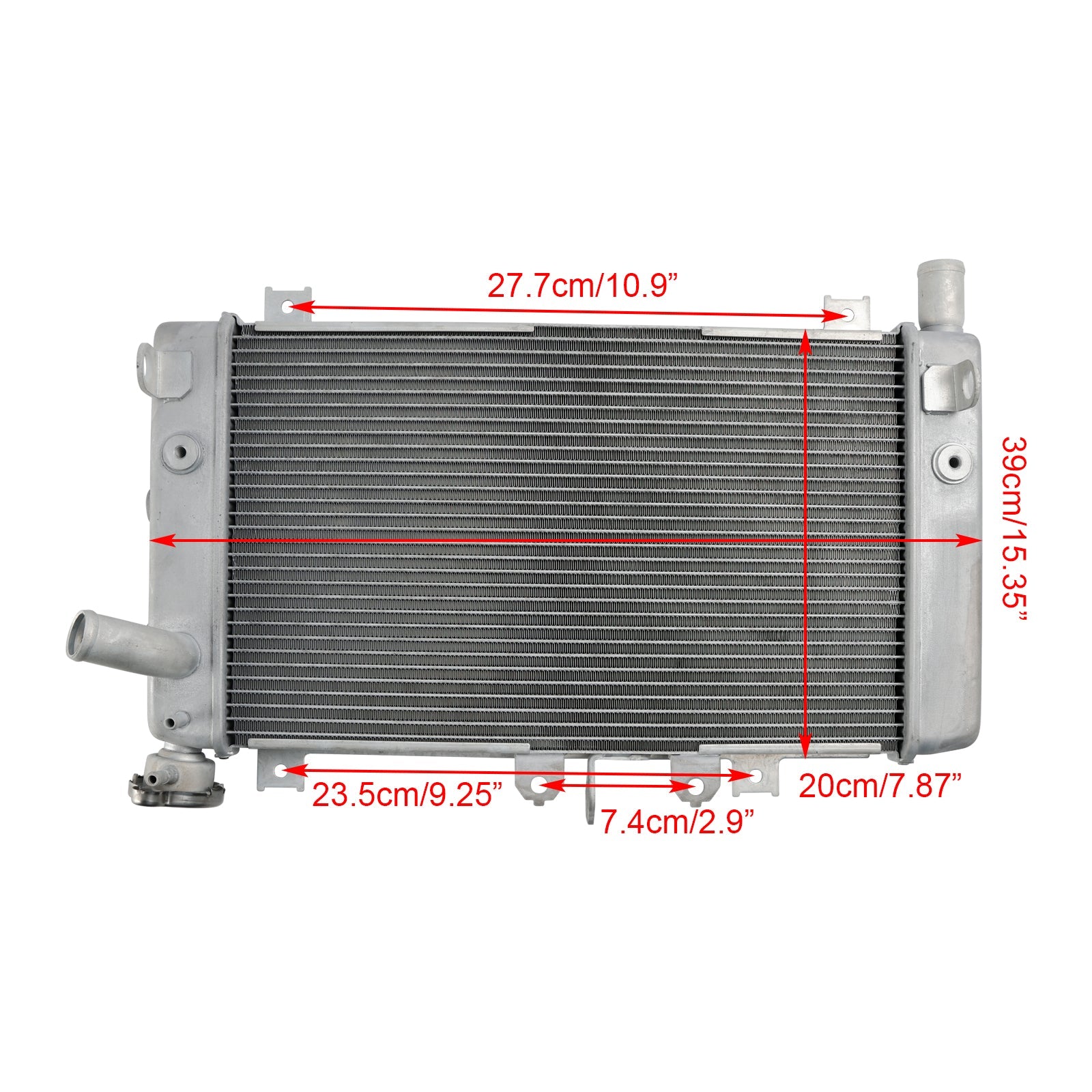 39060-0758 Dispositivo di raffreddamento del motore di raffreddamento del radiatore per Kawasaki ZX-4R ZX-4RR 2023 2024