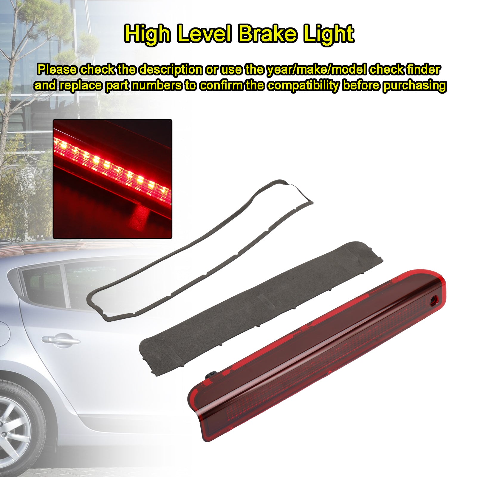 2008-2016 Renault Megane MK III hayon haut niveau 3ème feu stop arrière LED 265900006R