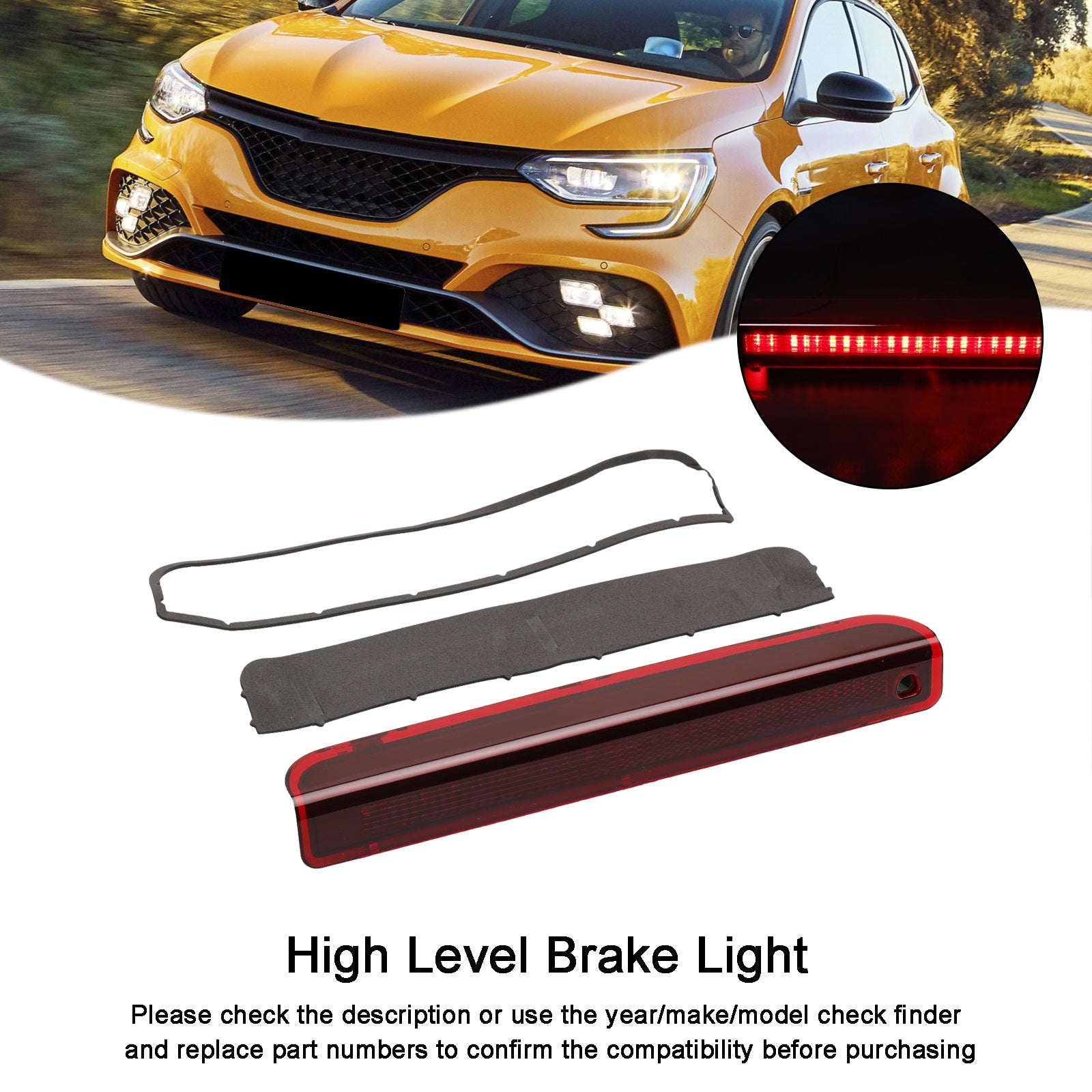 2008-2016 Renault Megane MK III hayon haut niveau 3ème feu stop arrière LED 265900006R