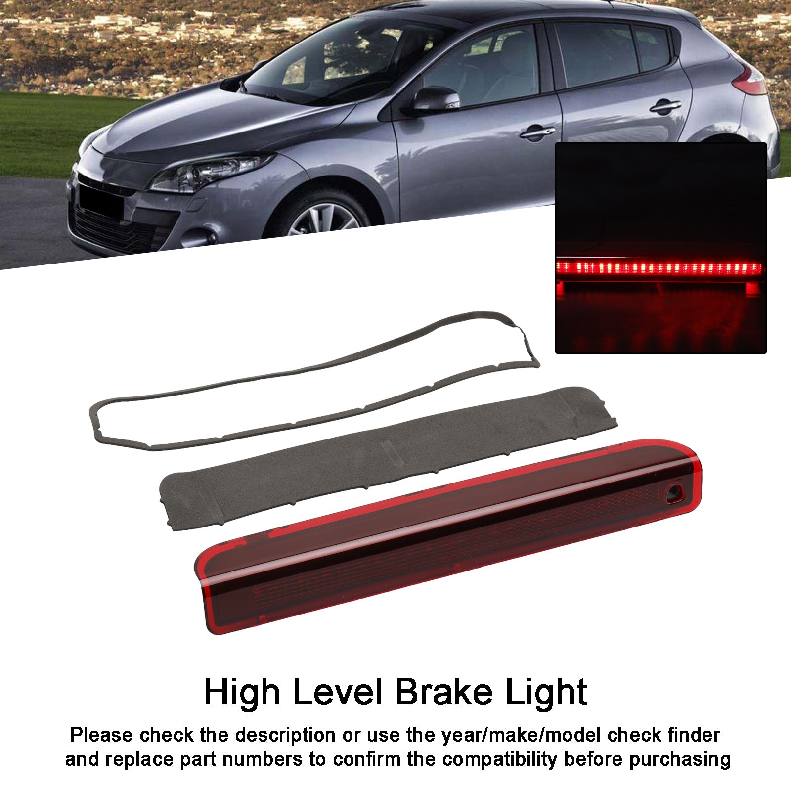 2008-2016 Renault Megane MK III hayon haut niveau 3ème feu stop arrière LED 265900006R