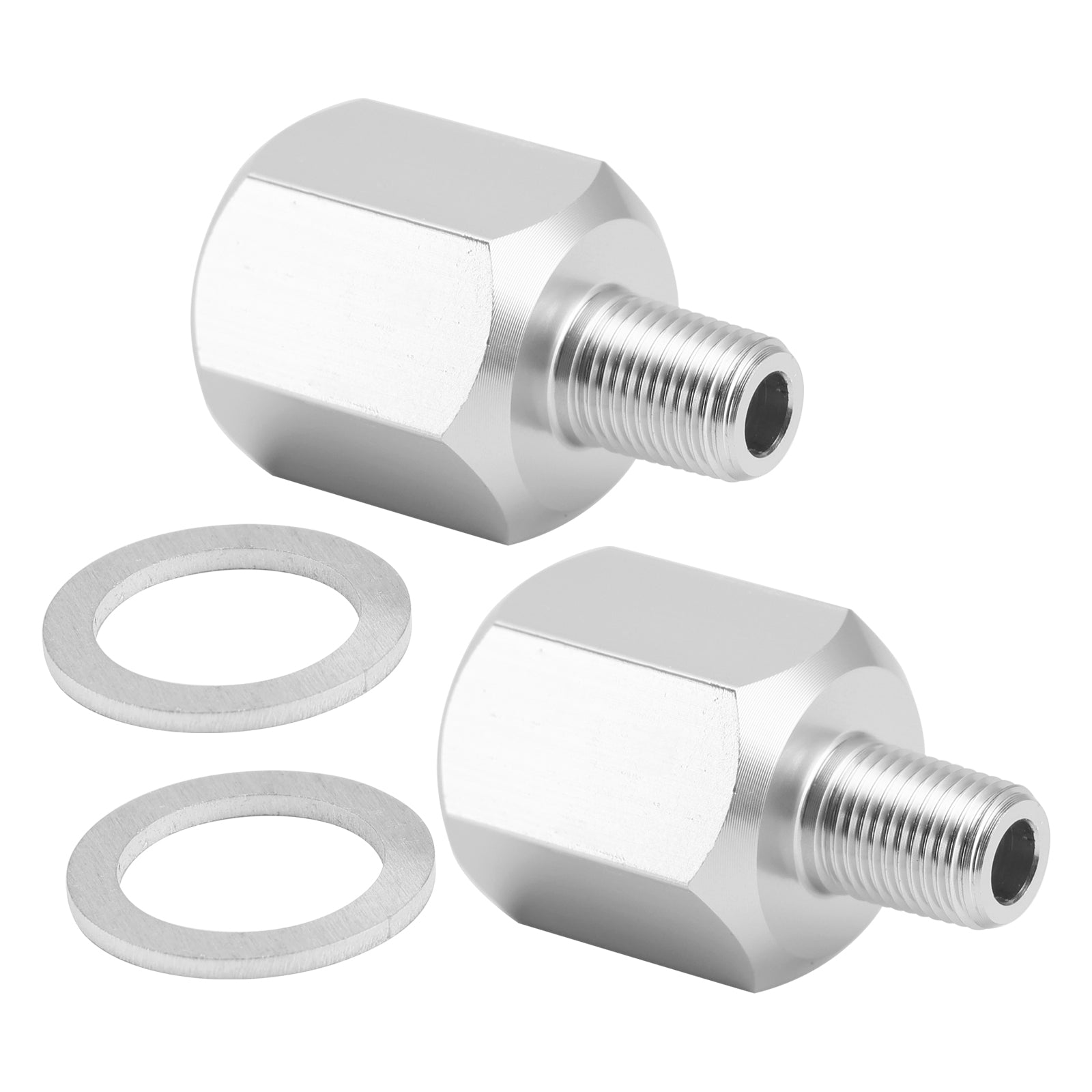 Adaptador de sensor de presión de aceite 2x 1/8NPT macho a M16-1.5 hembra