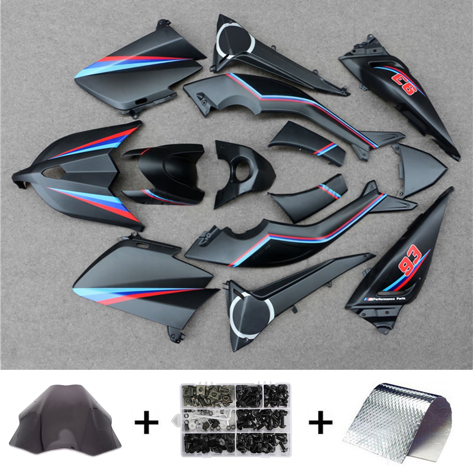 Kit de carénage en plastique injecté compatible avec Yamaha T-Max TMAX530 2012-2014