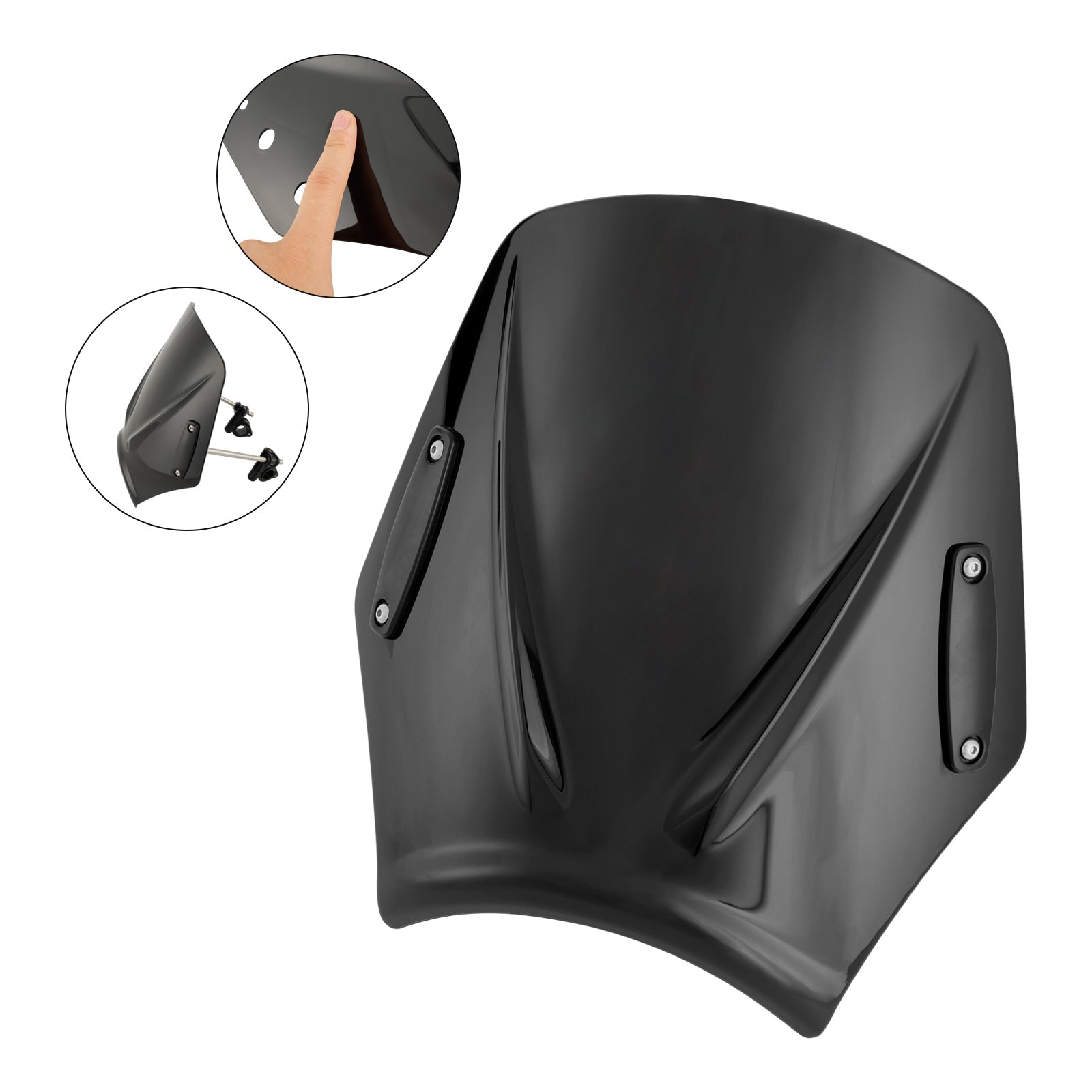 Moto con manubrio 22 mm/7/8 "Vidone del parabrezza universale