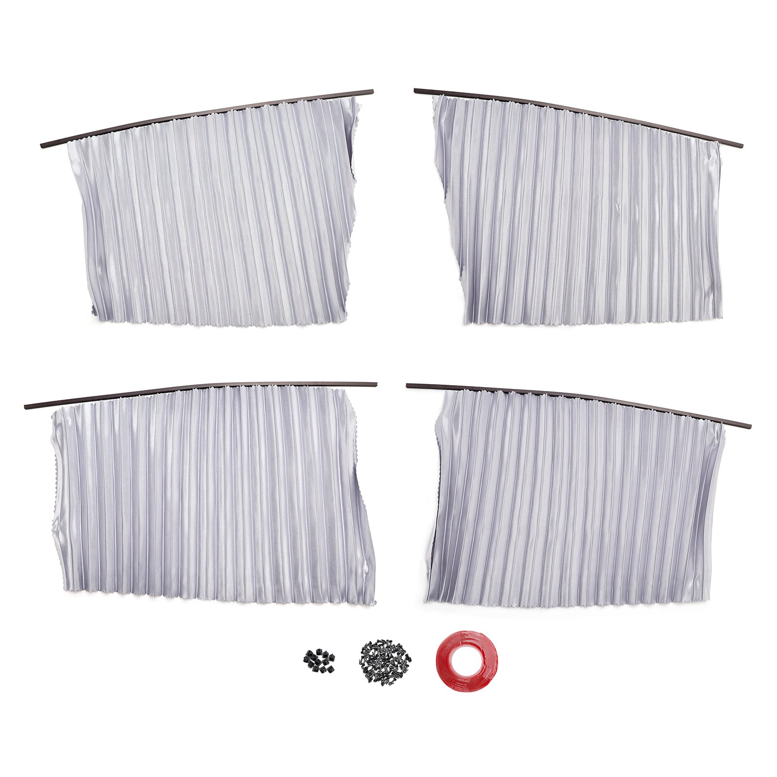 4x Tendine parasole universali per finestrini laterali auto color argento per l&Allattamento al seno e riposino
