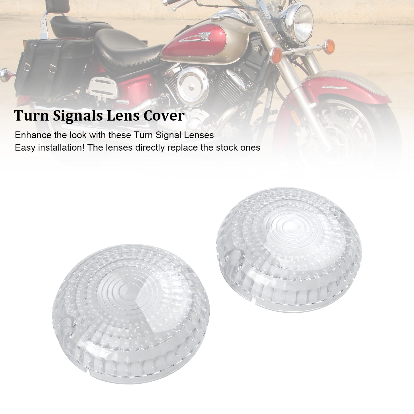 Cubierta de lentejas de los indicadores delanteros/traseros para la estrella de ruta Yamaha V-Star1100 XVS650