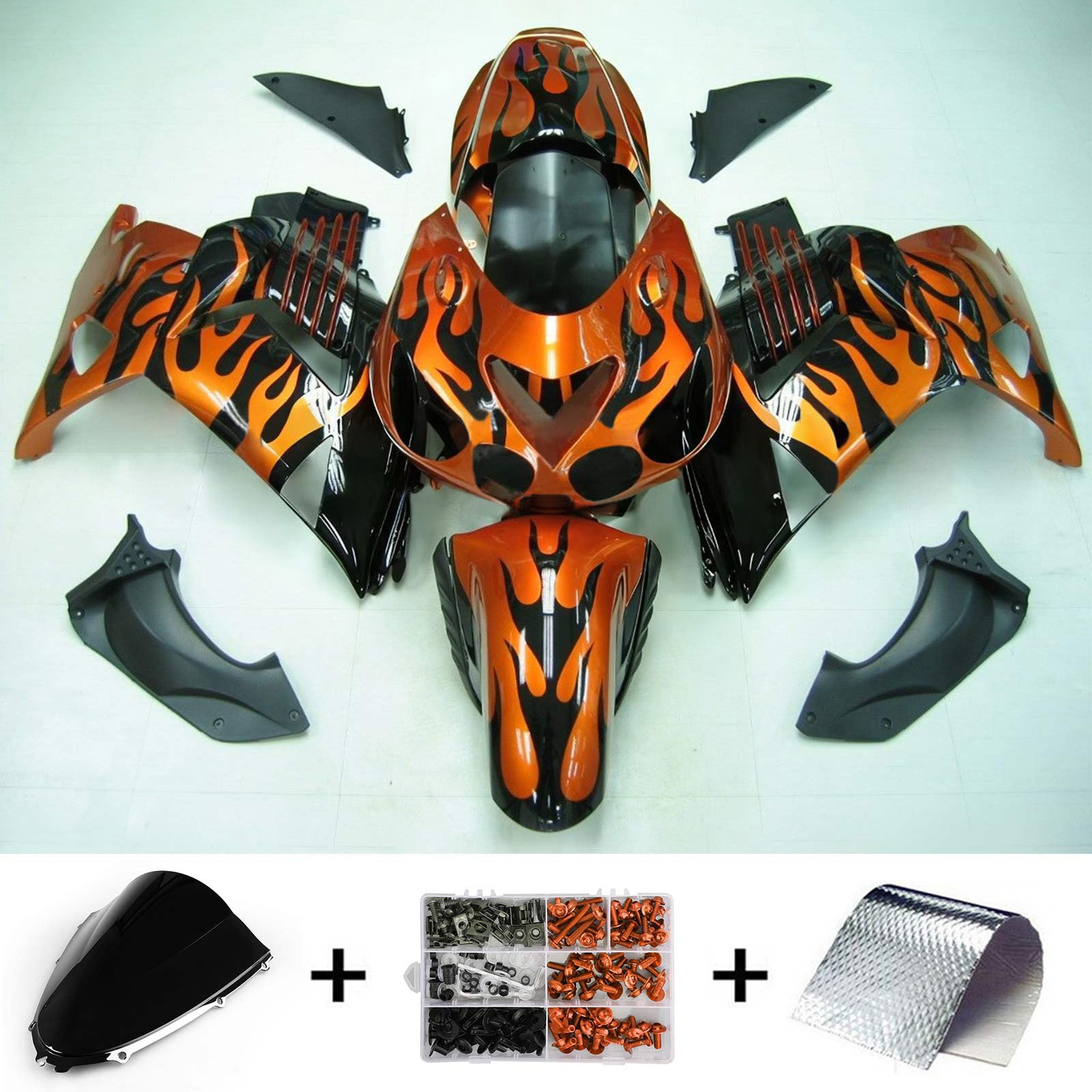 Injection carénage kit carrosserie plastique ABS fit pour Kawasaki ZX14R 2006-2011