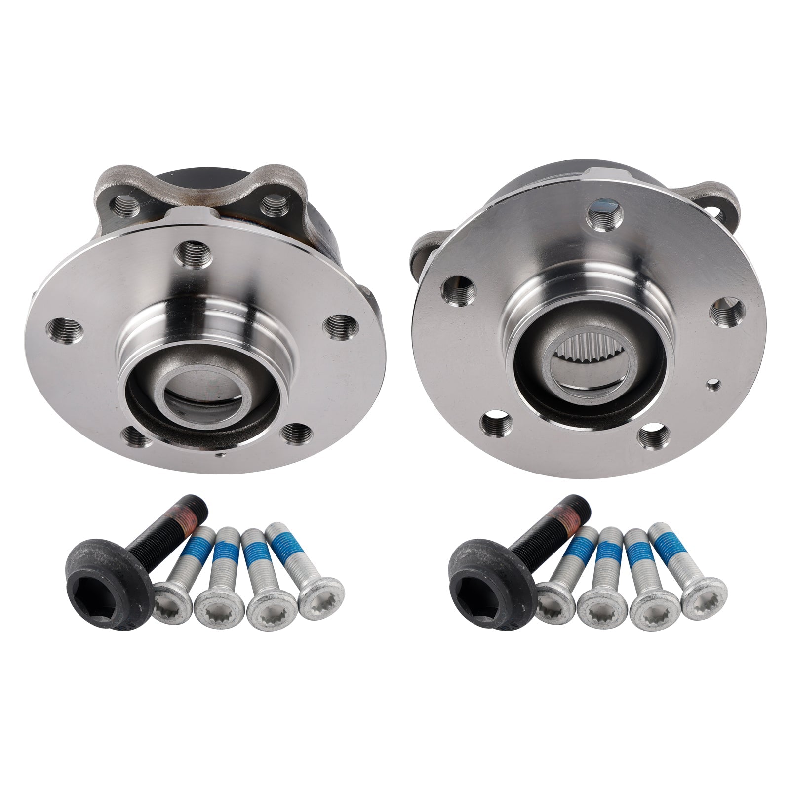 Komplet 2 prirobnic pesta sprednjega kolesa + ležaji + vijaki za Audi A4 8K, A6 C7, A5 8T, A8 4H in Q5 (referenca 4H0498625D).